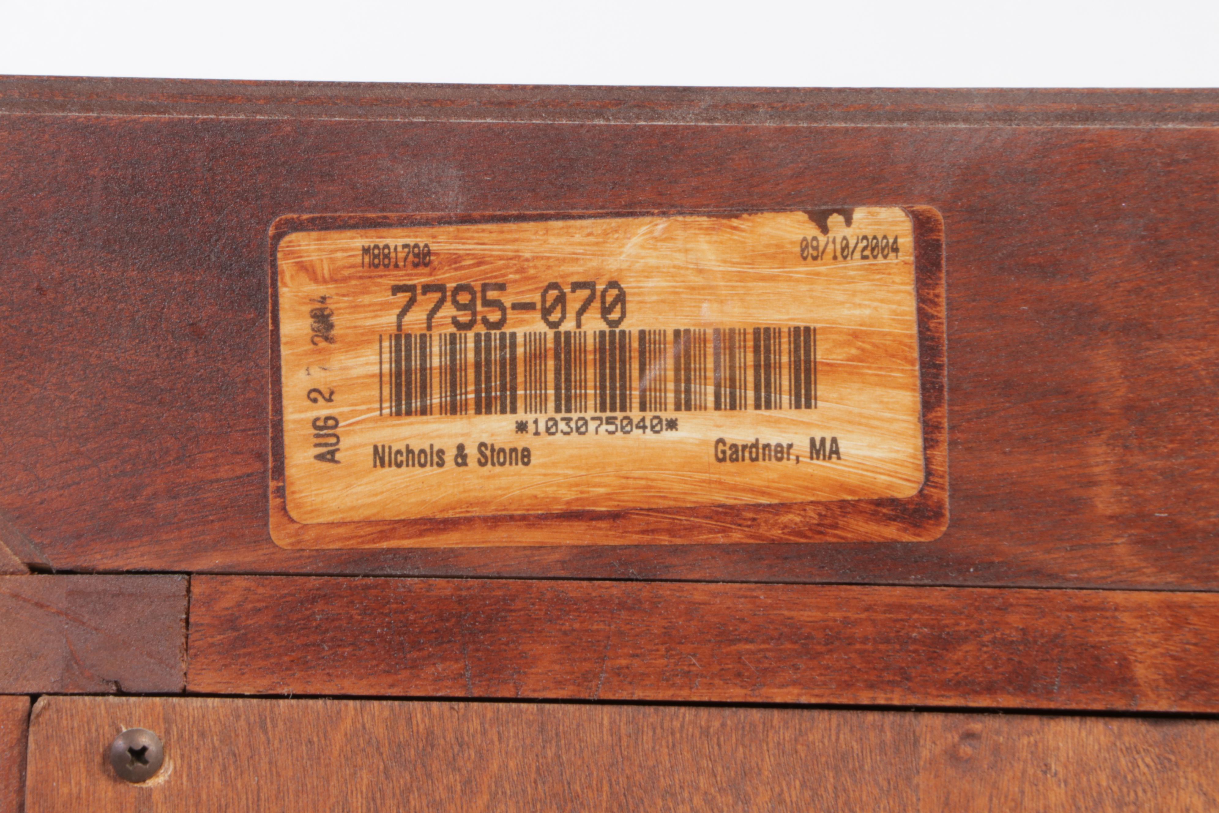 Nichols & Stone Co. Shaker Style Cherry China Cabinet, Late 20th Century