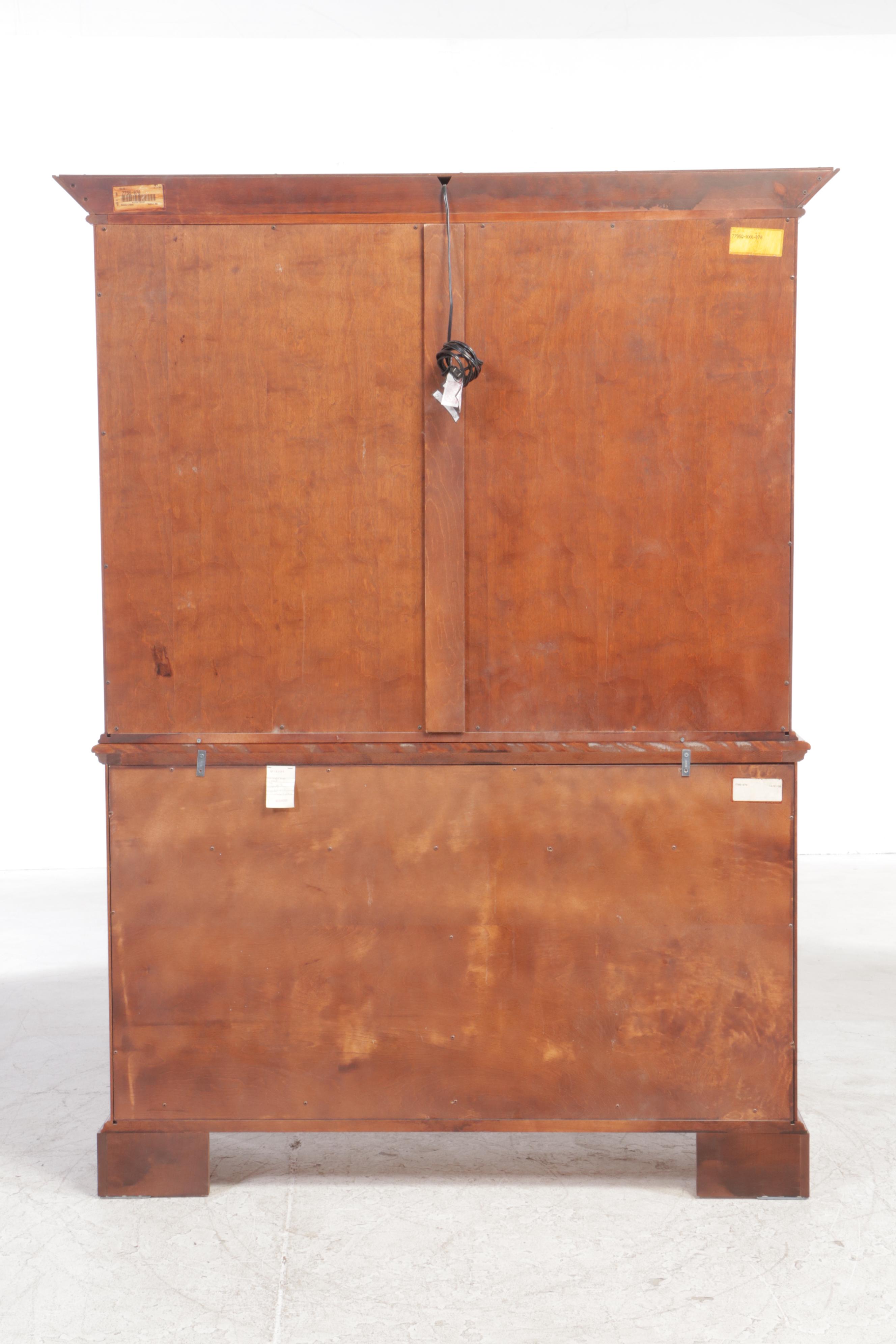 Nichols & Stone Co. Shaker Style Cherry China Cabinet, Late 20th Century