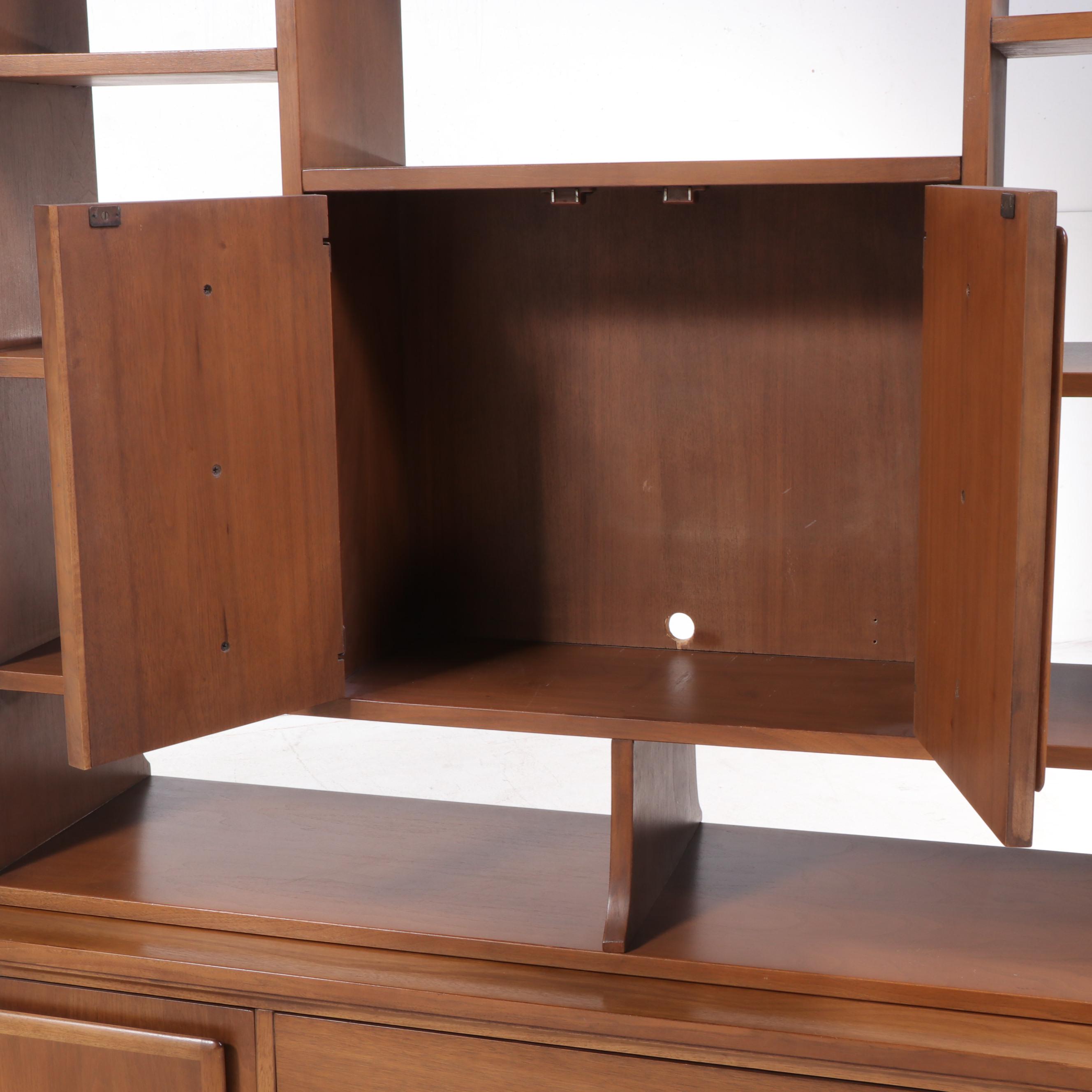 Forward '70 by Broyhill Premier Walnut Buffet With Hutch, Late 20th Century