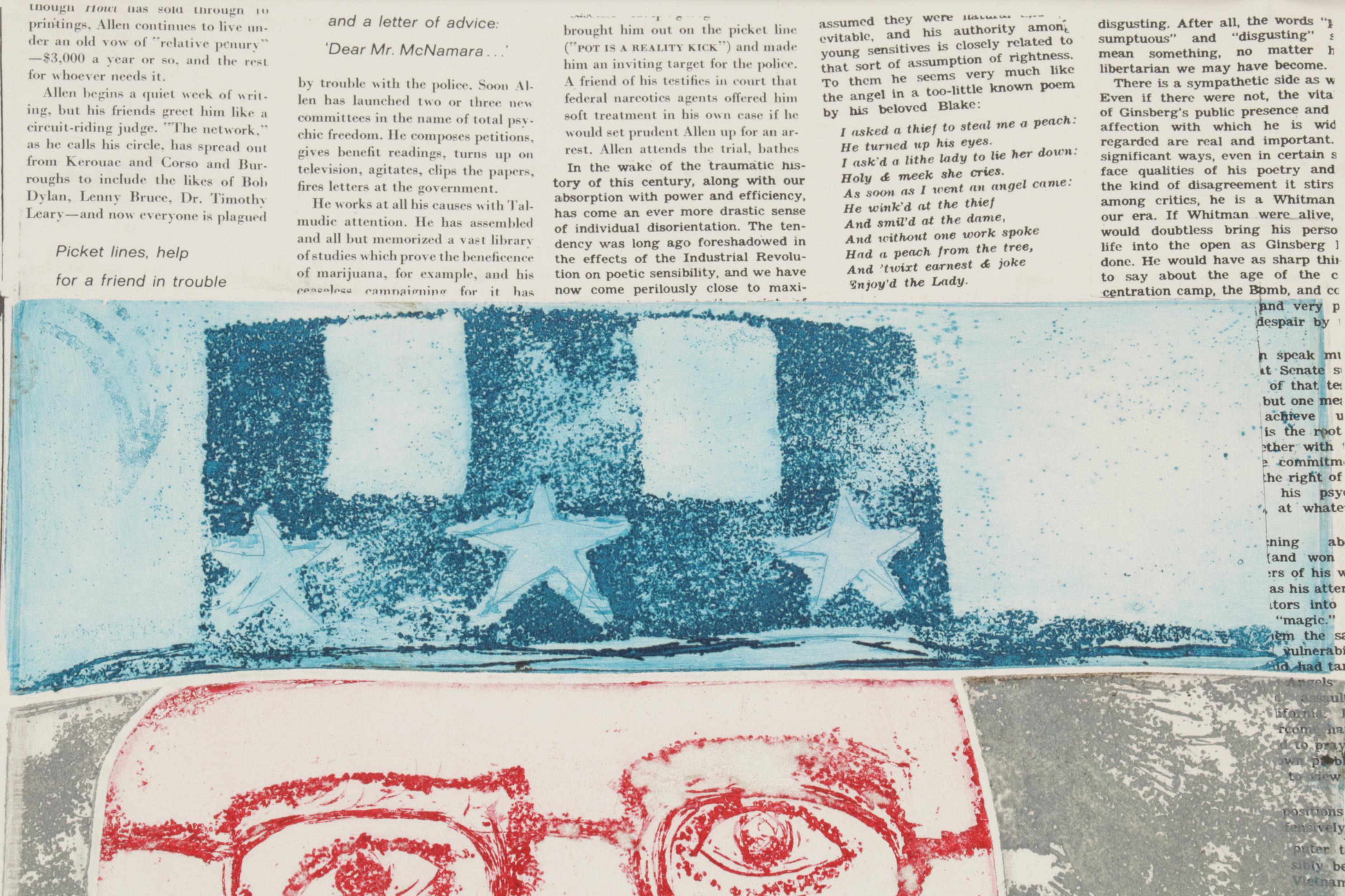 Sidney Chafetz Etching and Lithograph "I Hear America Singing I," 1970