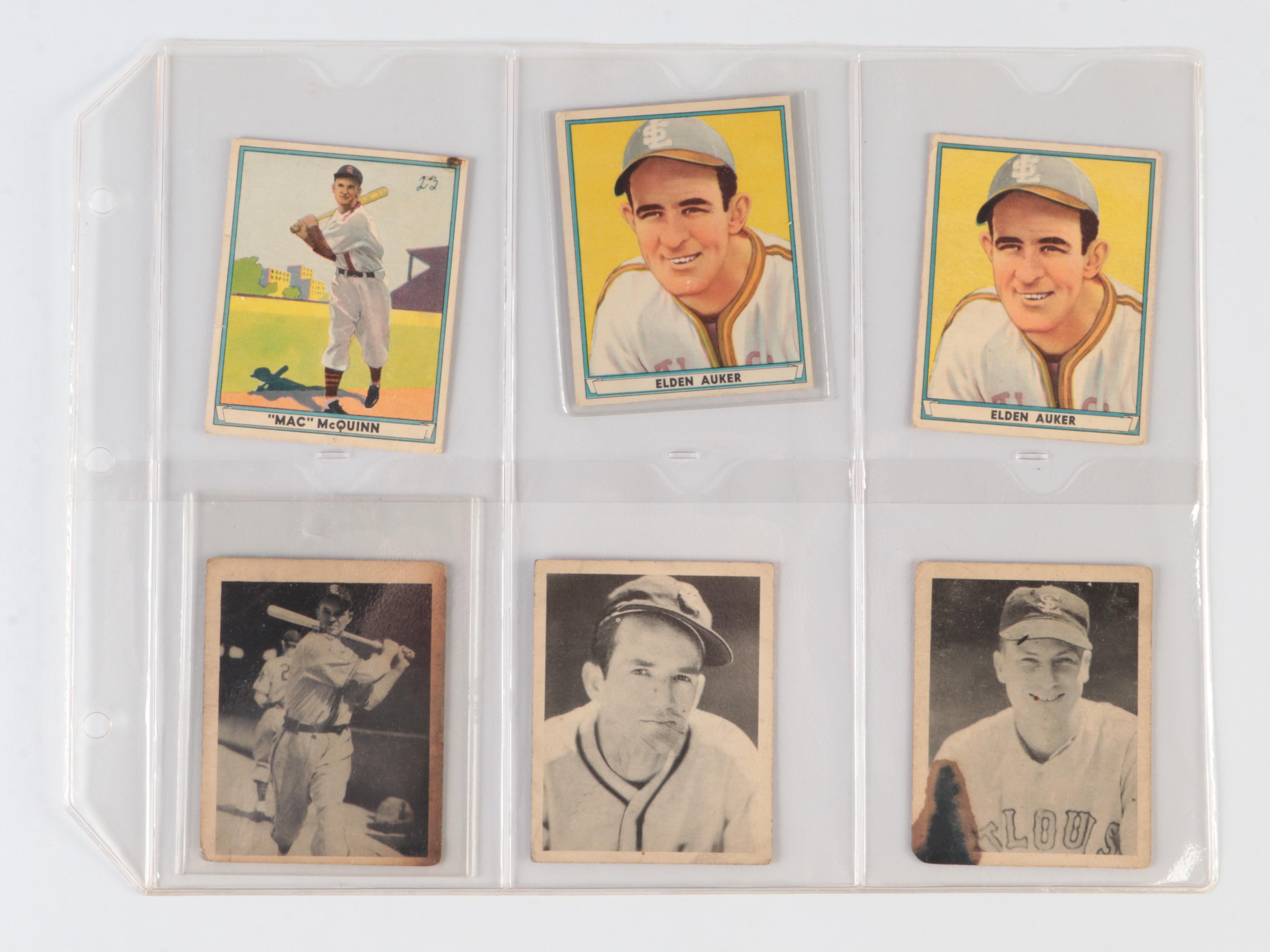 1939 to 1941 Playball with 1951 Topps Red and Blue Back Baseball Cards
