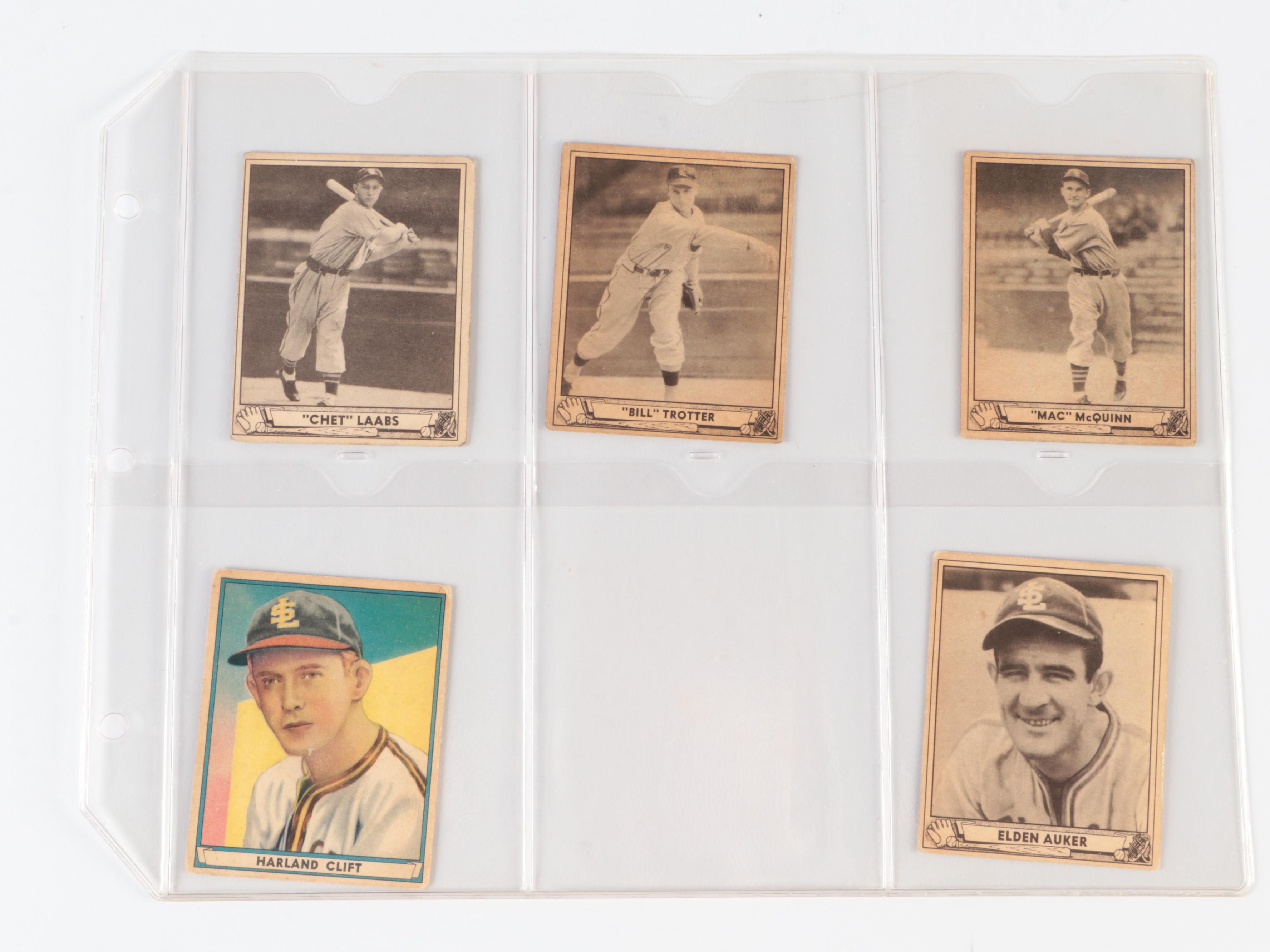1939 to 1941 Playball with 1951 Topps Red and Blue Back Baseball Cards