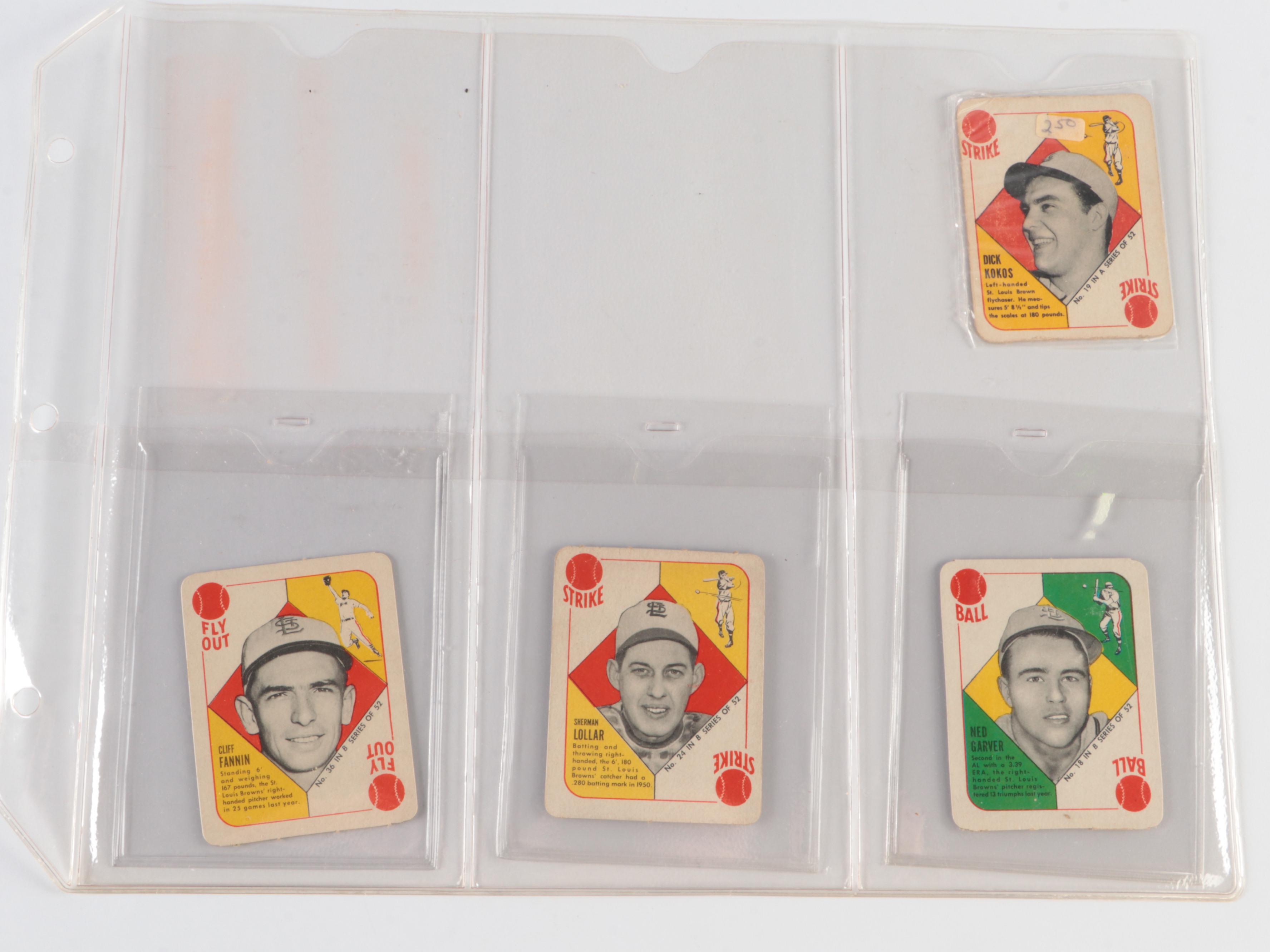 1939 to 1941 Playball with 1951 Topps Red and Blue Back Baseball Cards