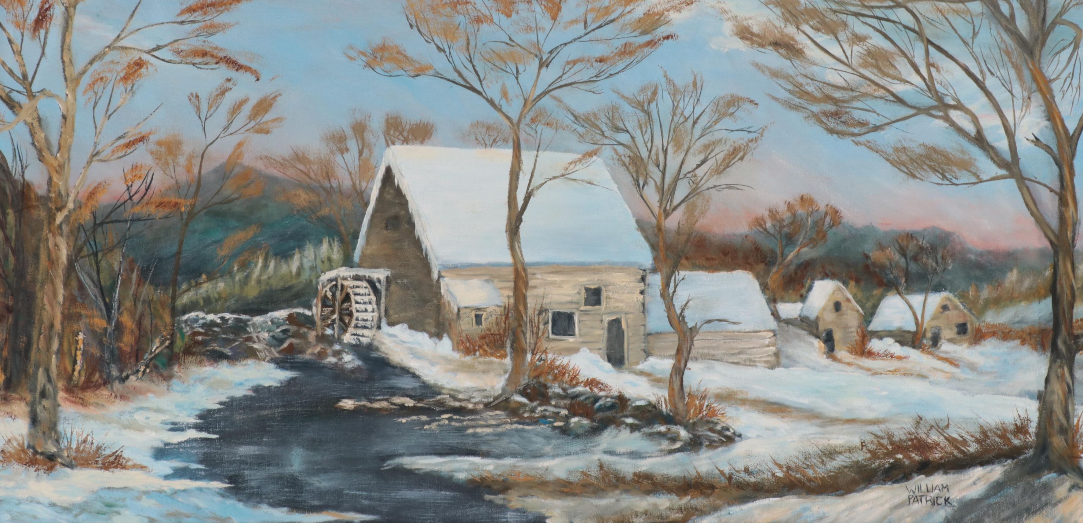 William Patrick Oil Painting of Winter Landscape