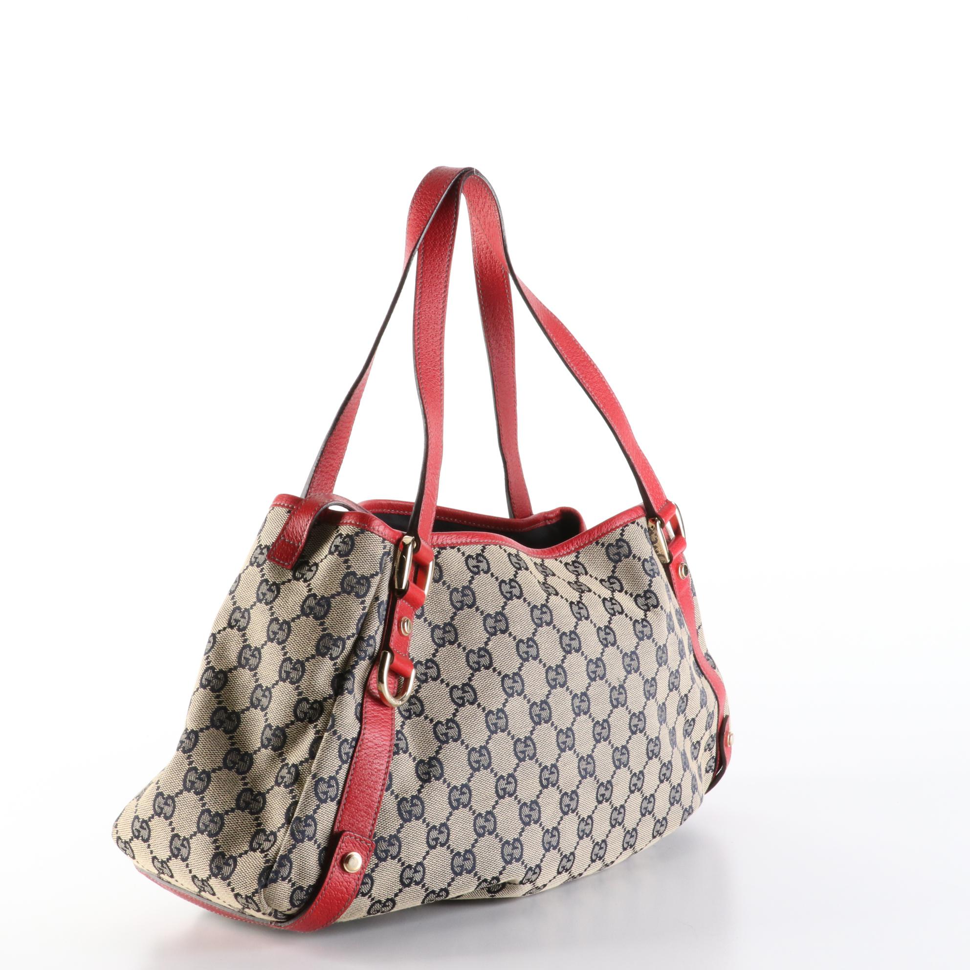 Gucci Abbey GG Canvas and Leather Shoulder Bag