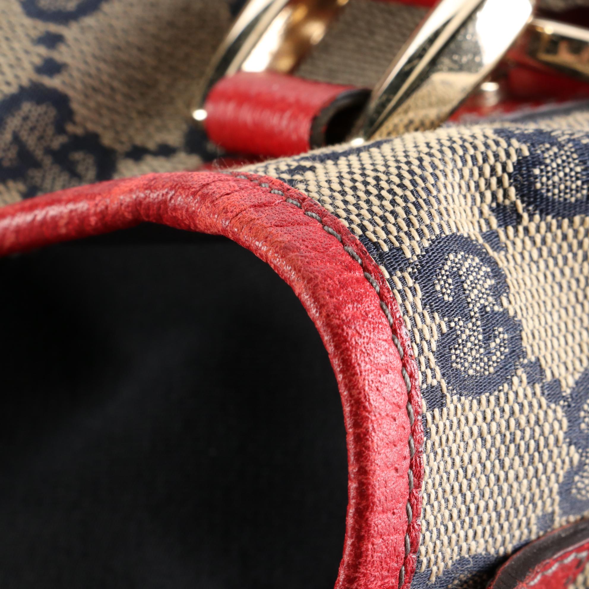 Gucci Abbey GG Canvas and Leather Shoulder Bag