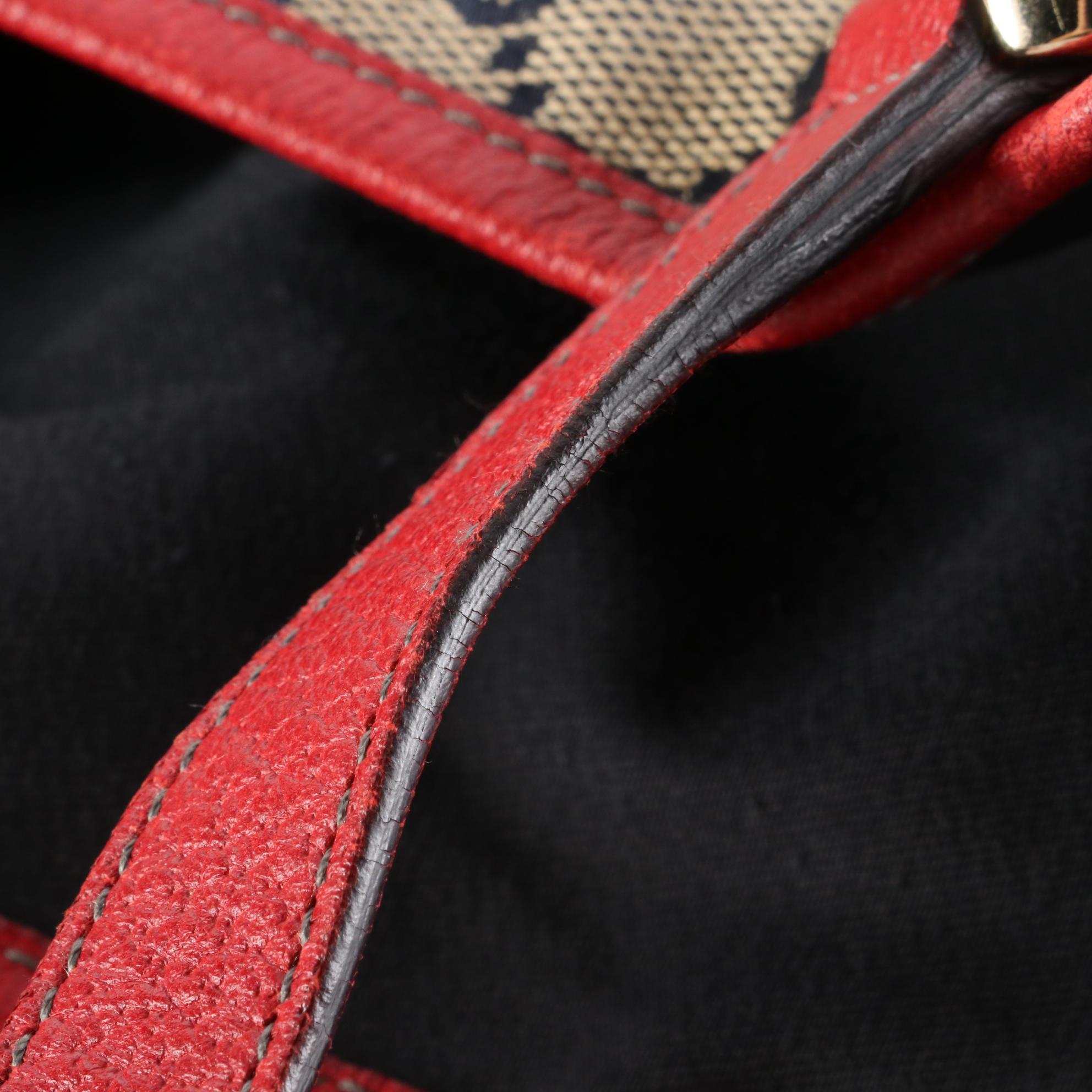 Gucci Abbey GG Canvas and Leather Shoulder Bag