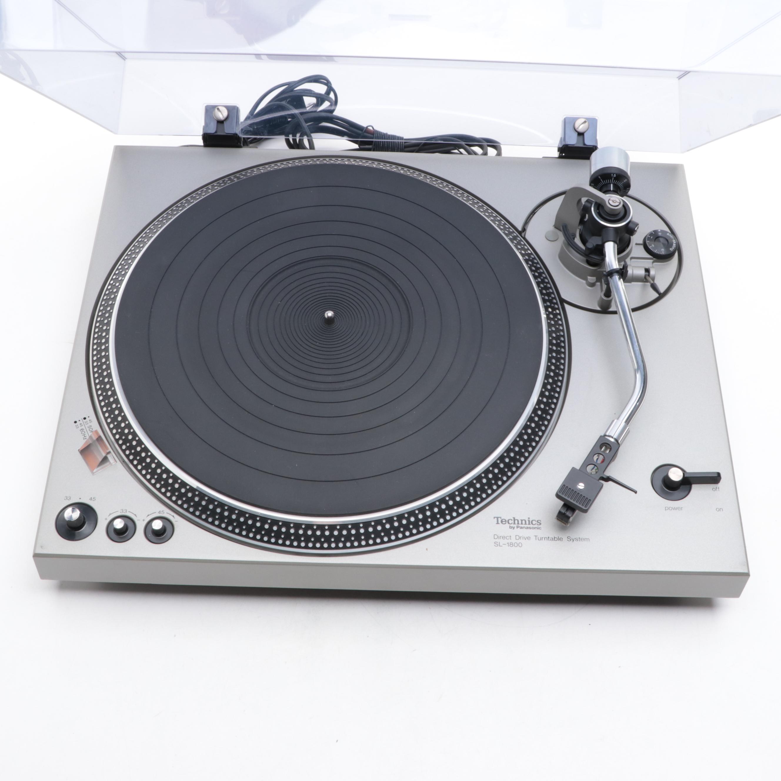 Technics by Panasonic SL-1800 Direct Drive Turntable, Mid/ Late 20th Century