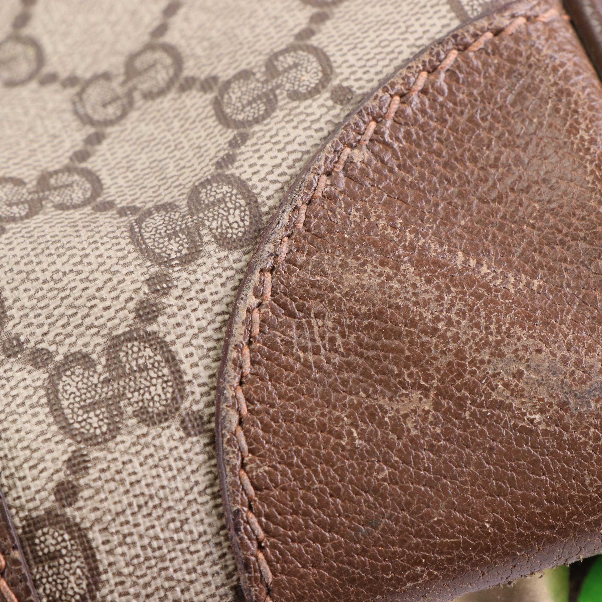 Gucci Garment Bag in GG Monogram Coated Canvas, Web Stripe, and Leather