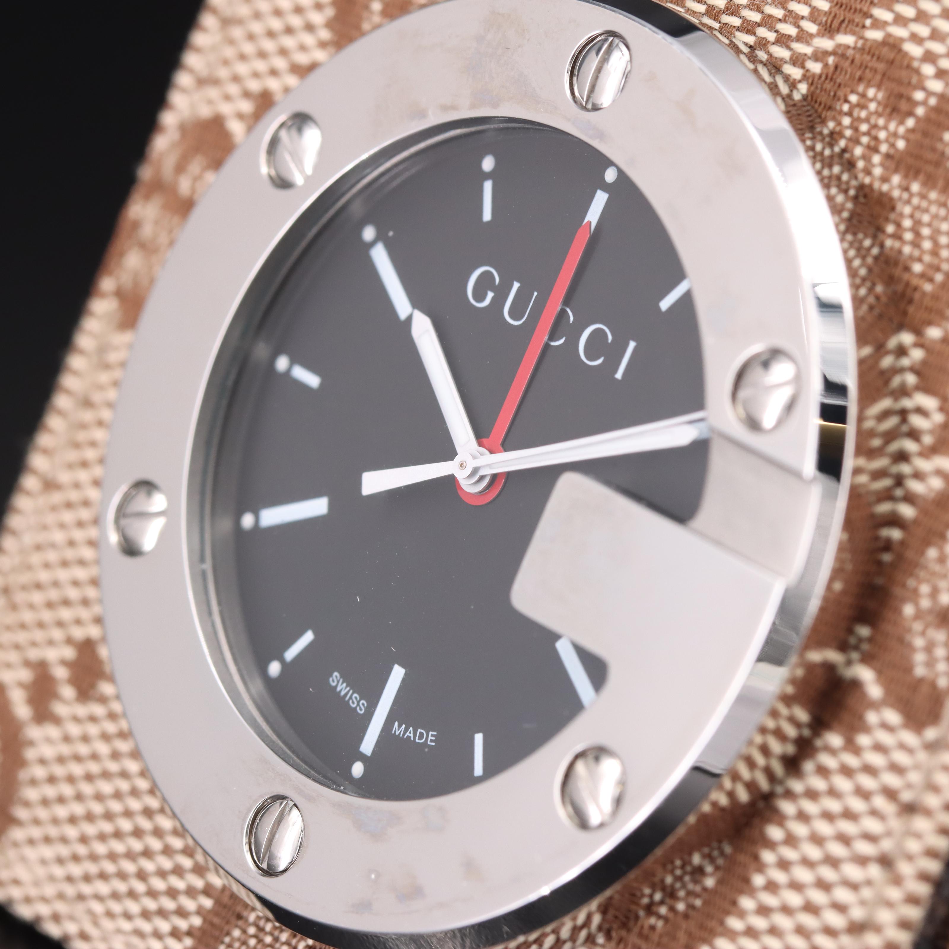 Gucci Monogram Canvas Travel Alarm Clock