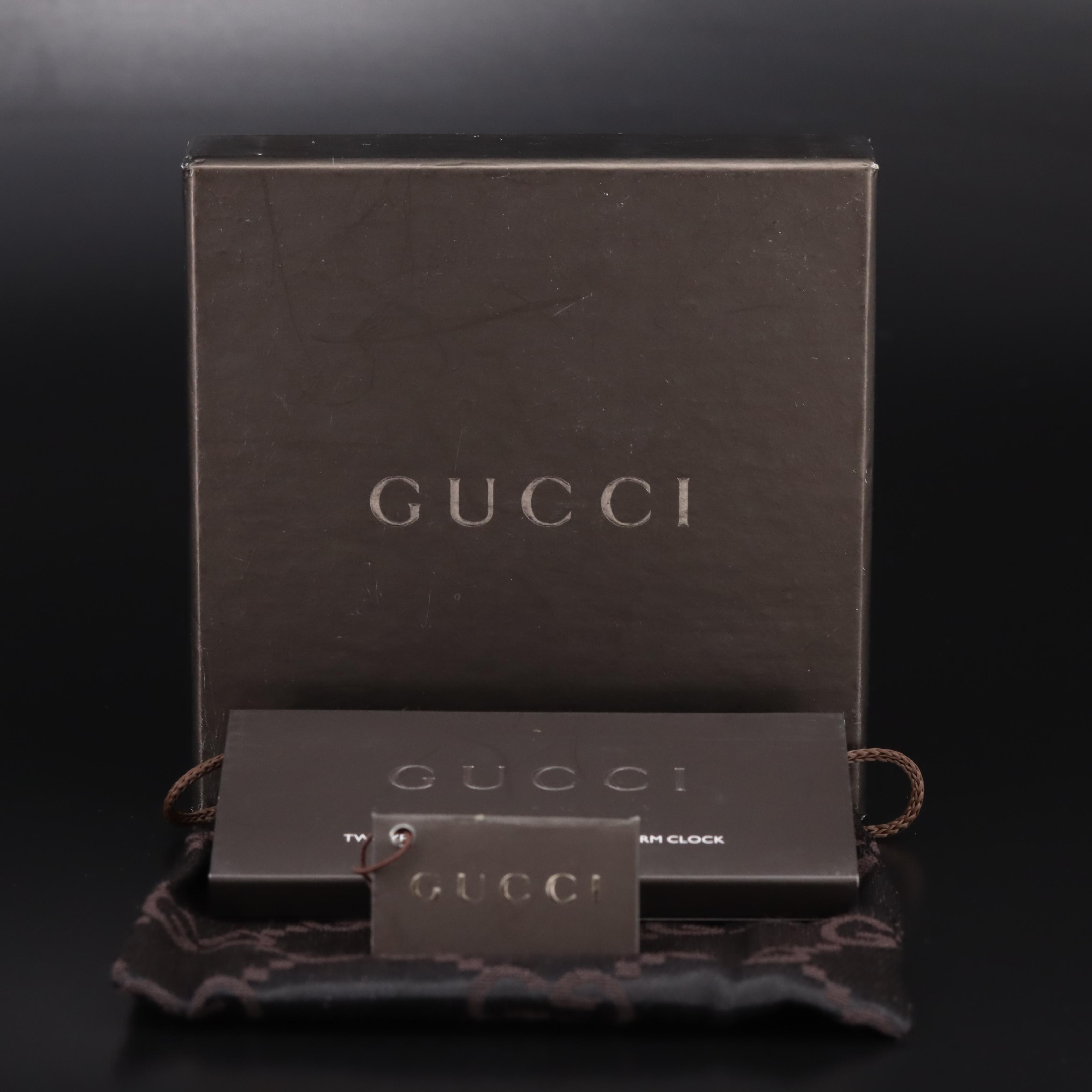 Gucci Monogram Canvas Travel Alarm Clock