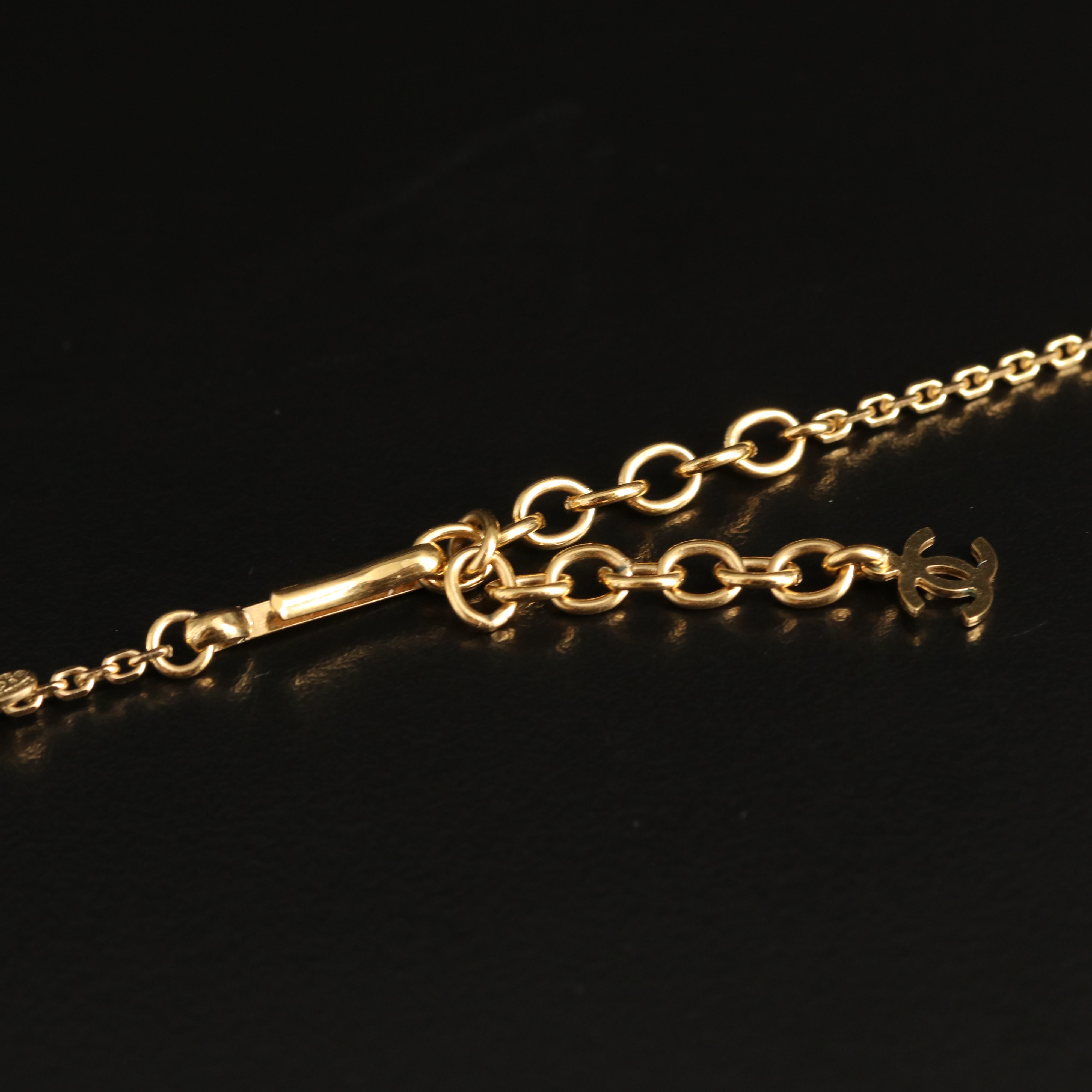 Vintage Chanel CC Logo Necklace