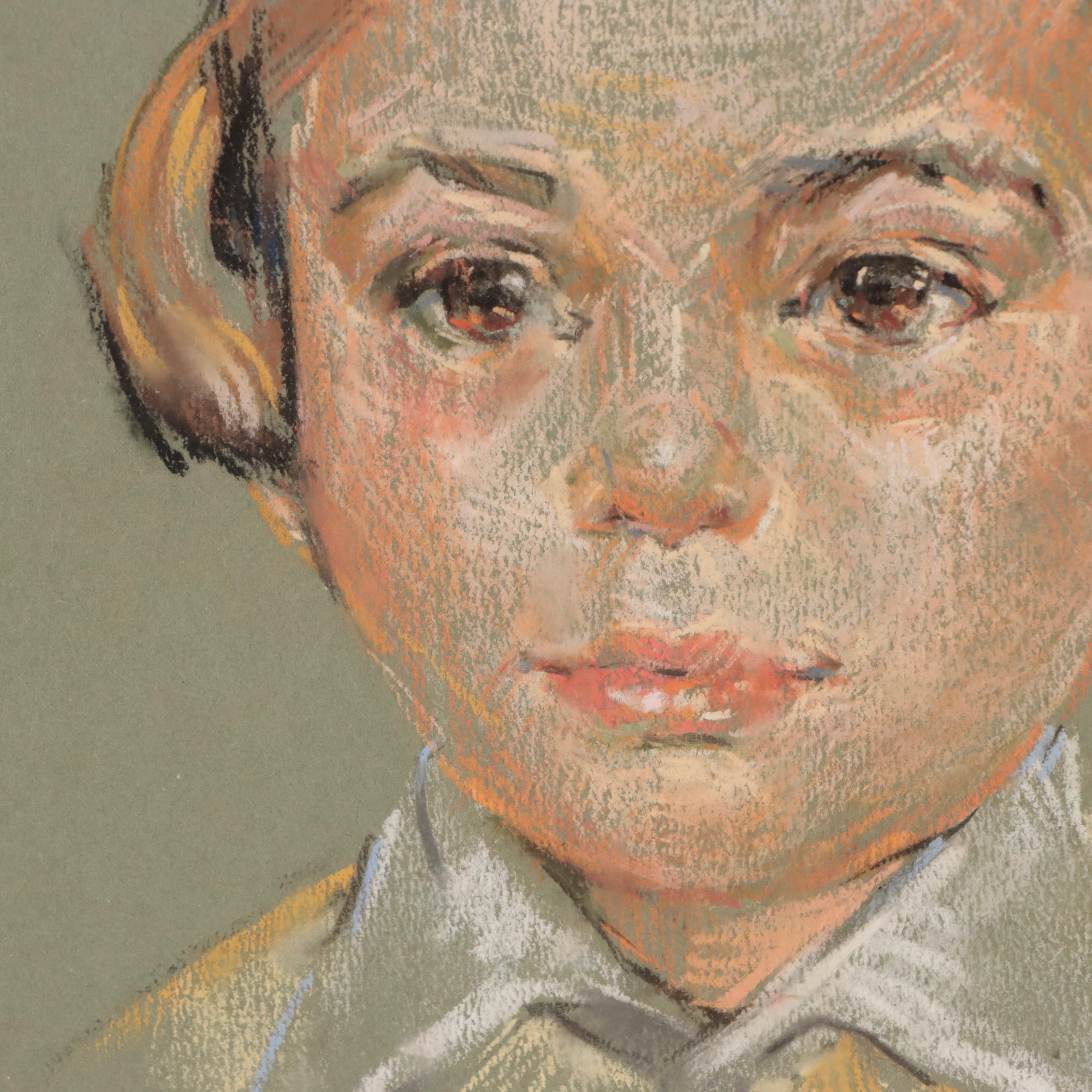 Pastel Drawing of Child Portrait