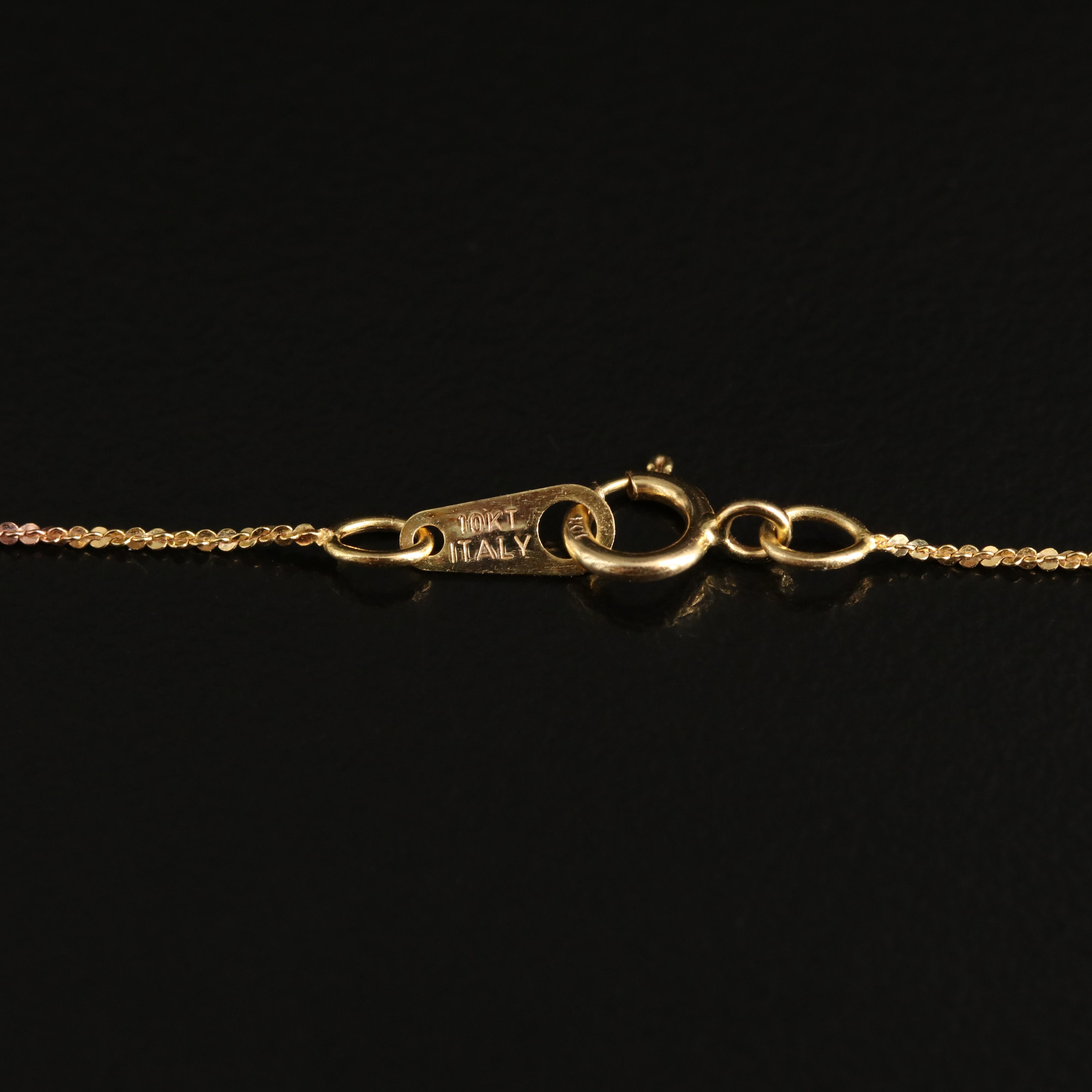 10K Tri-Color Gold Heart Necklace