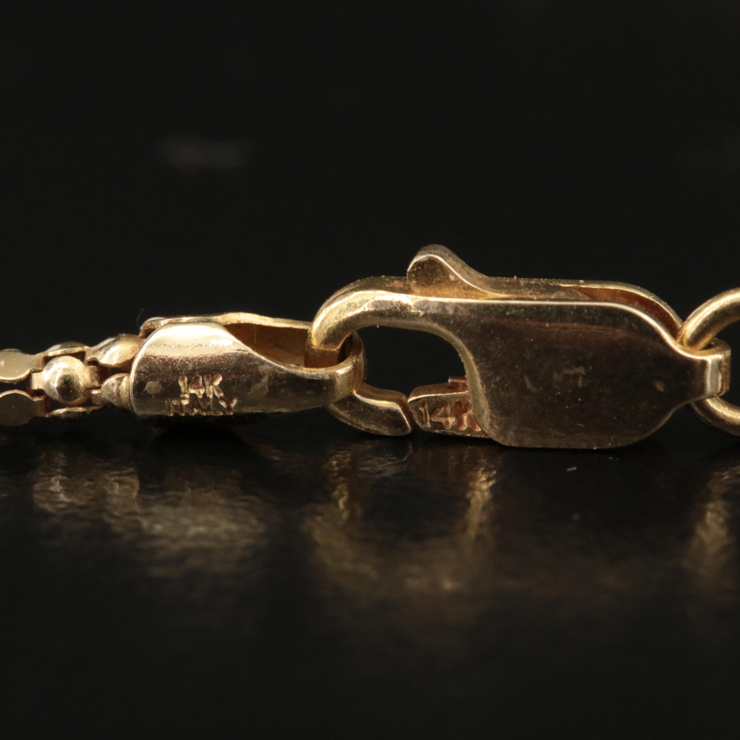 Italian 14K Popcorn Chain Necklace