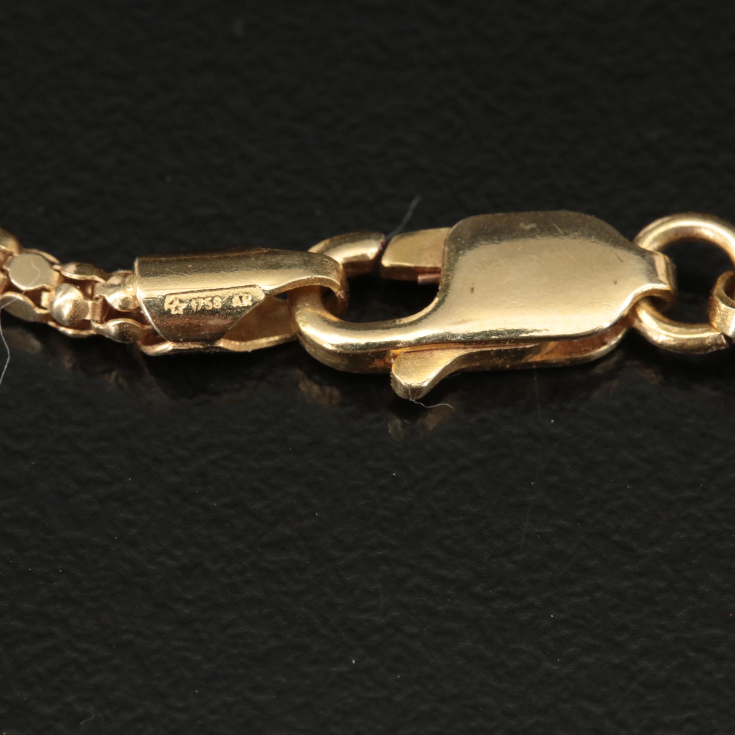 Italian 14K Popcorn Chain Necklace