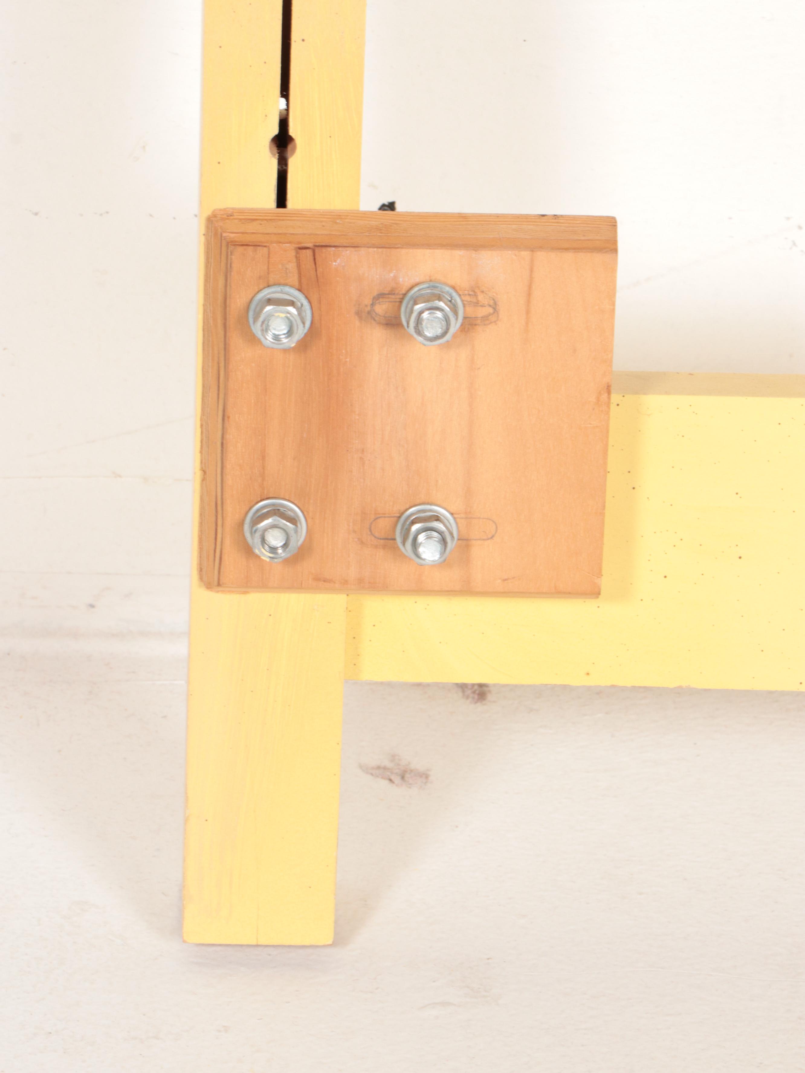 Pair of Thomasville Painted Faux-Bamboo Twin Size Bed Frames and Nightstand