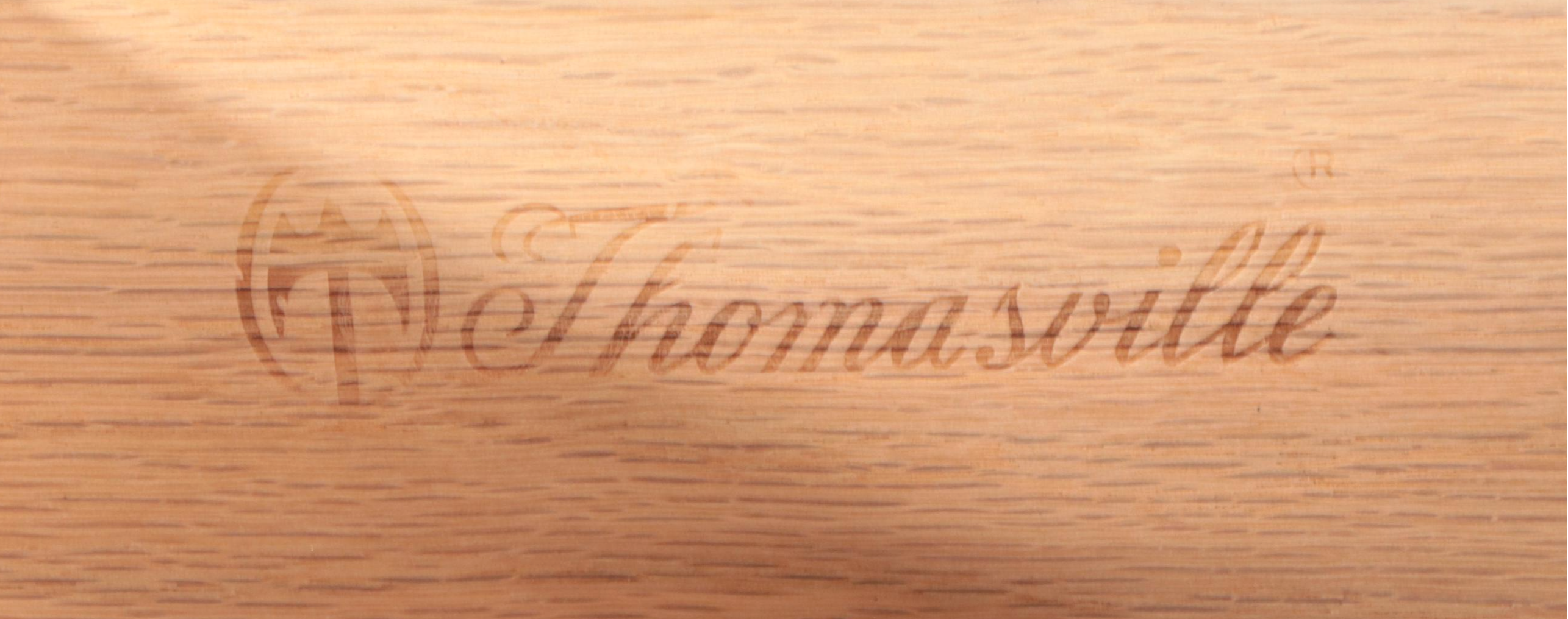 Pair of Thomasville Painted Faux-Bamboo Twin Size Bed Frames and Nightstand