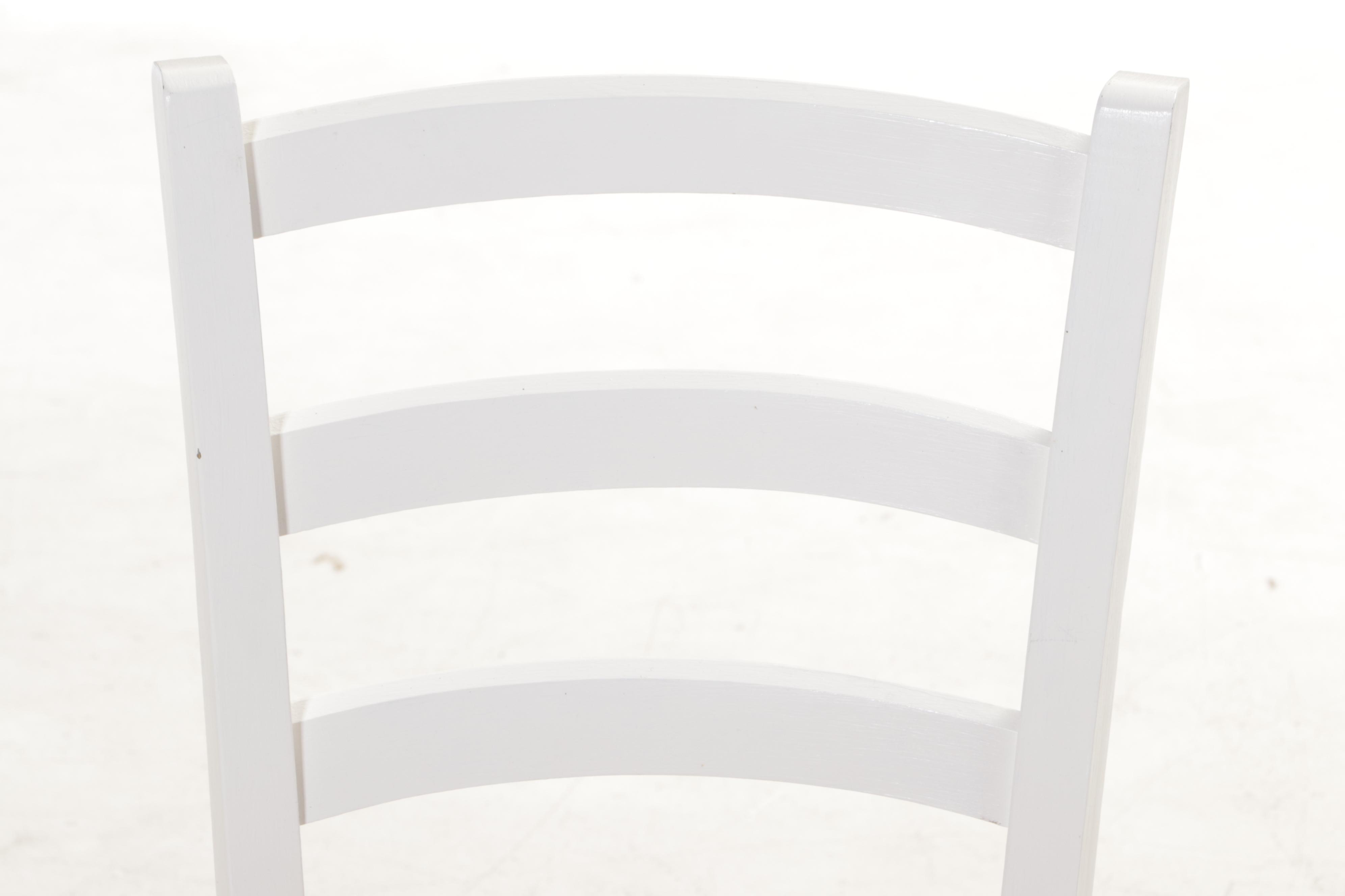 Five-Piece Primitive Style White-Painted Dining Set