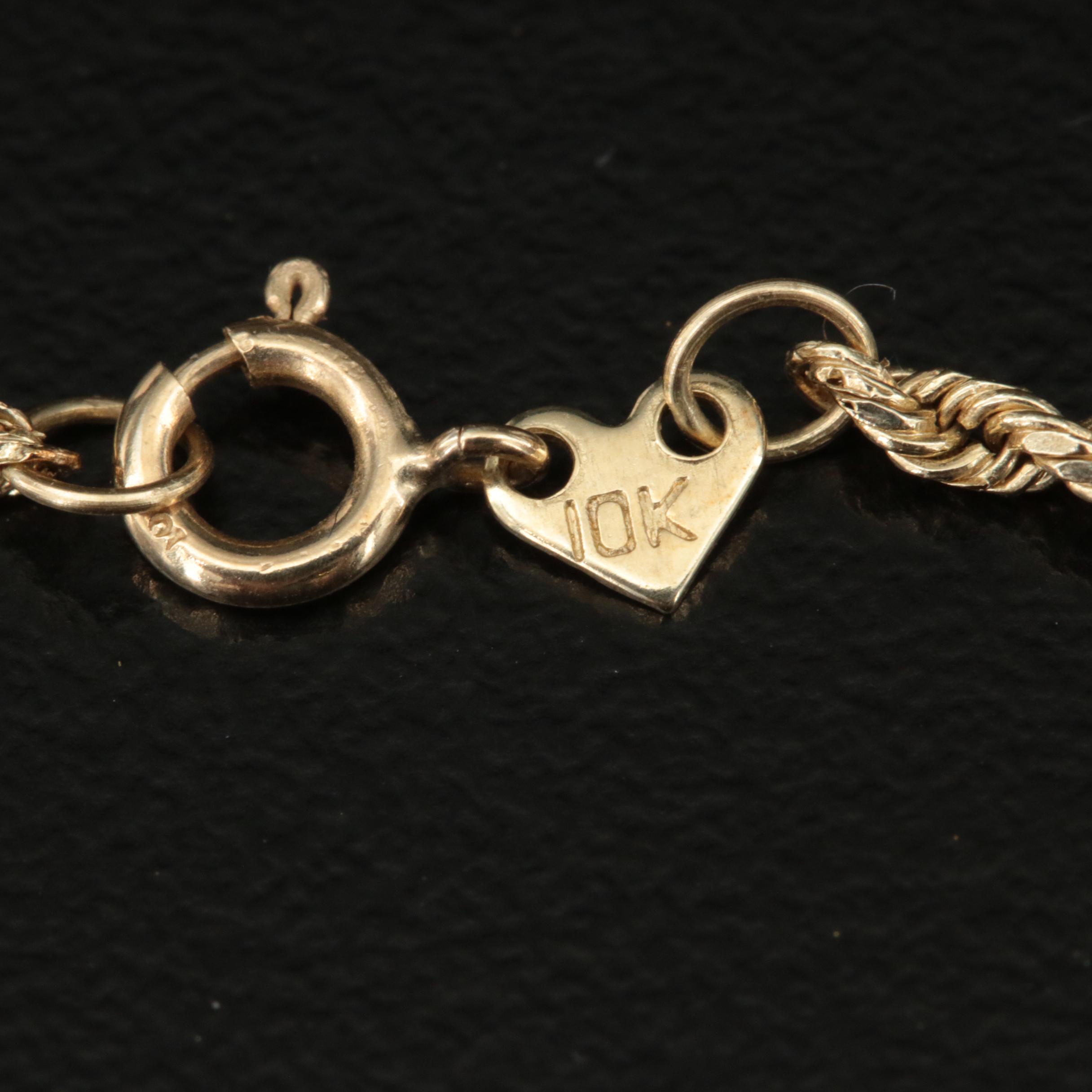 10K Rope Chain Necklace