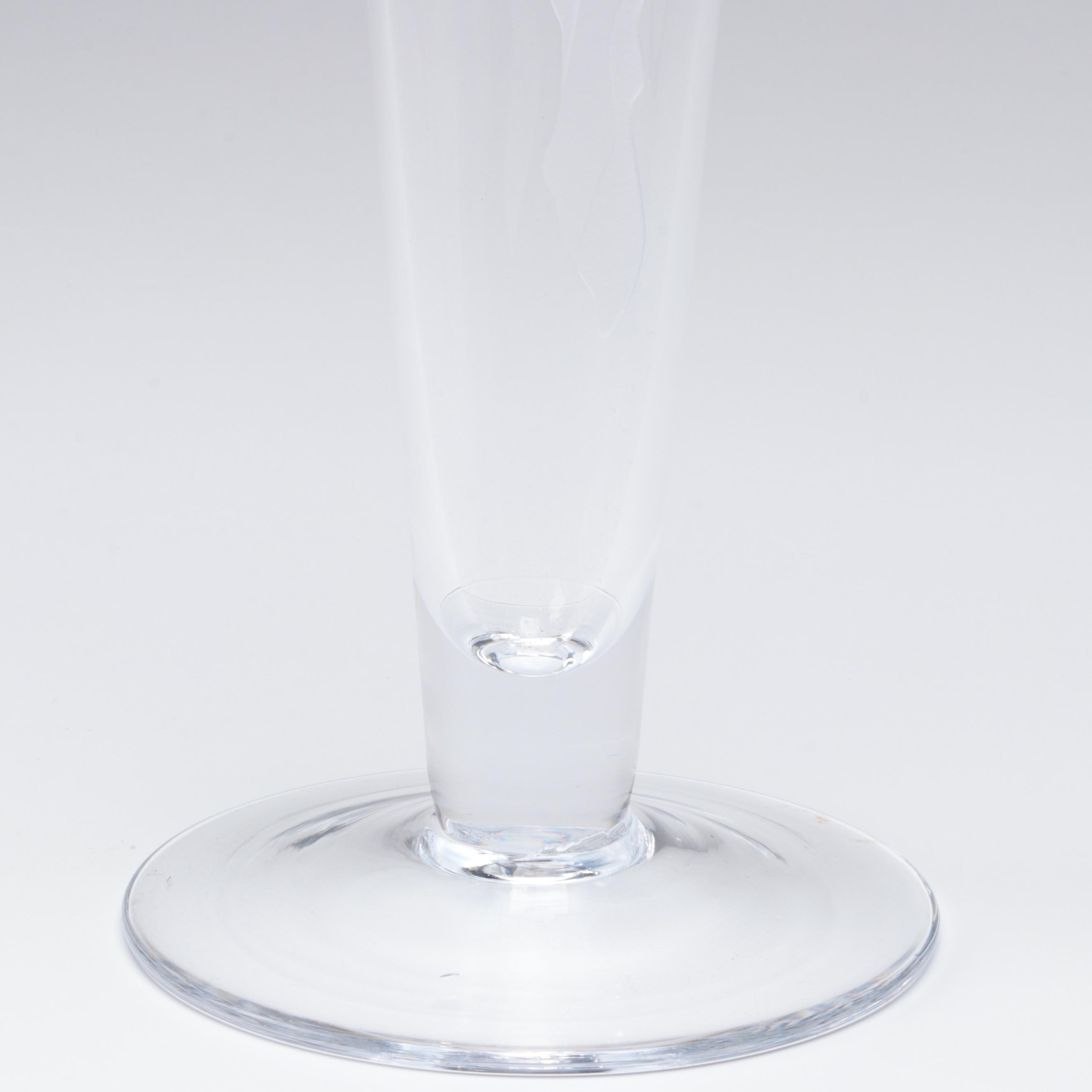 Badash Crystal Sommerso Vase with Pair of Polish Blown Glass Vases