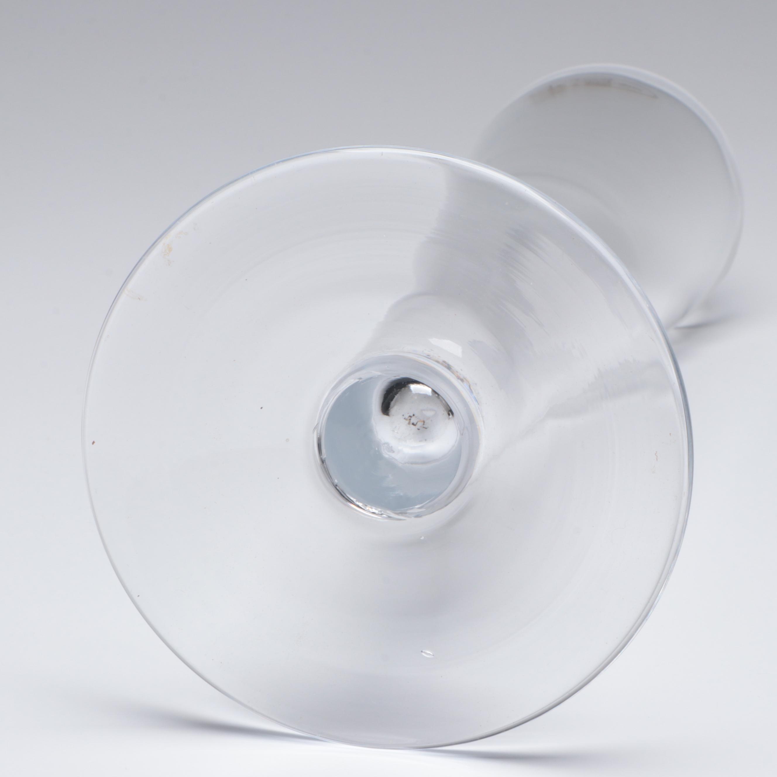 Badash Crystal Sommerso Vase with Pair of Polish Blown Glass Vases