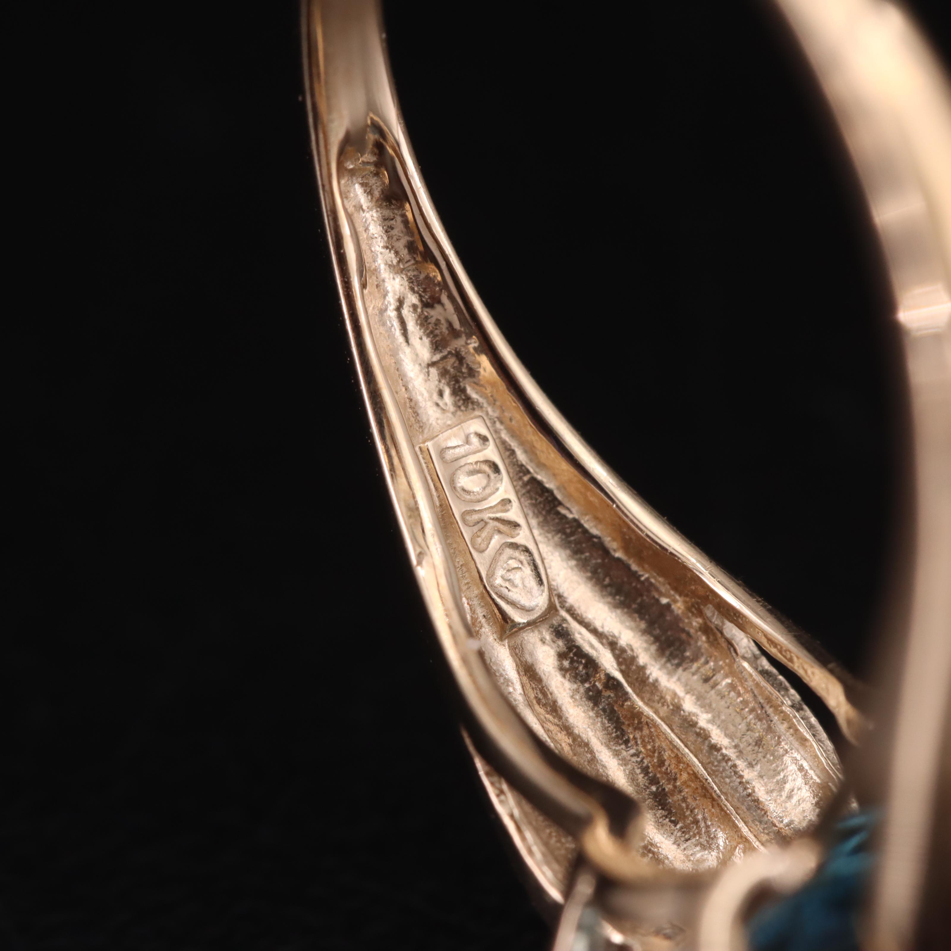 10K Sky Blue Topaz Ring