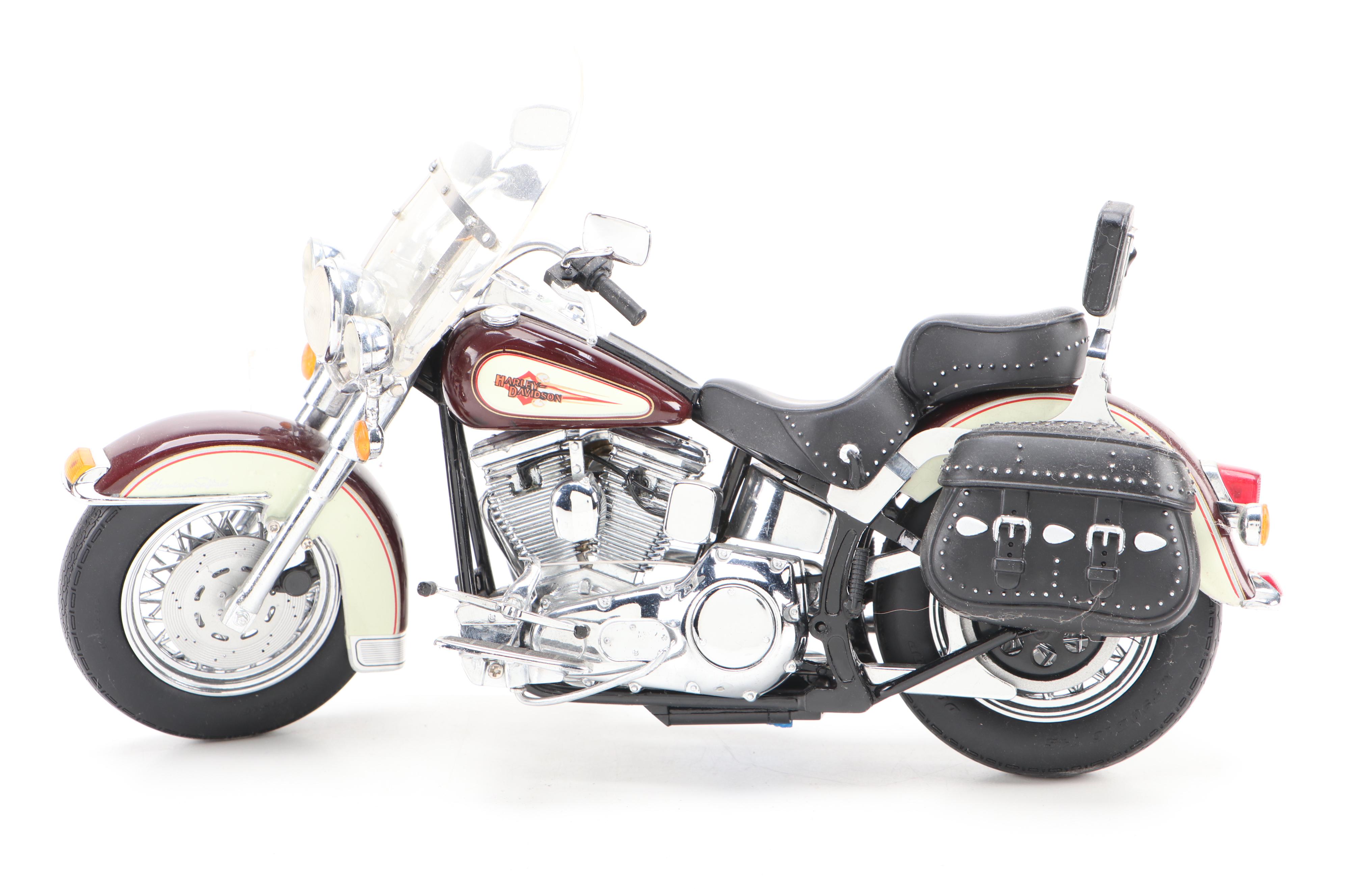 Harley-Davidson Heritage Softail Diecast Motorcycle in Display Case