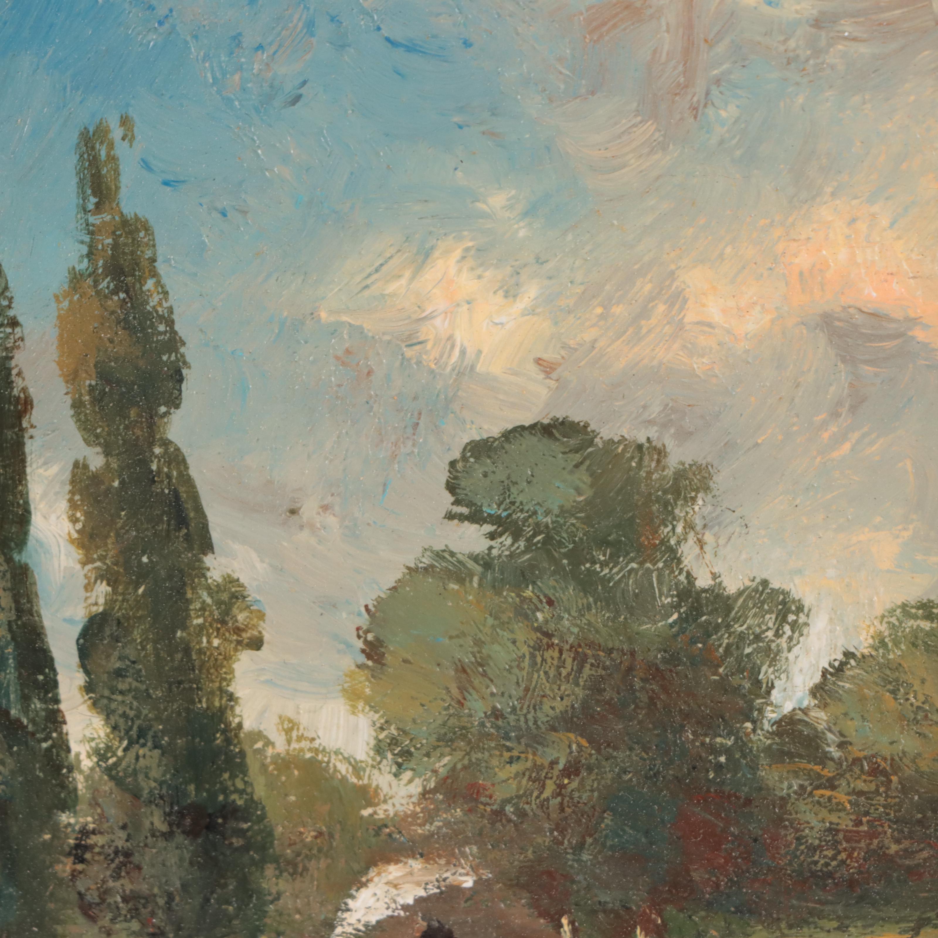 Nelly Trumel Oil Painting of Two Women at Water's Edge