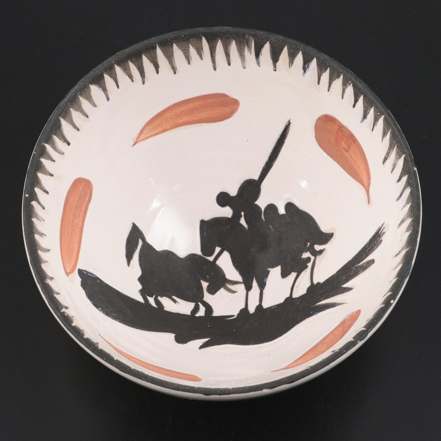 Pablo Picasso  Madoura "Picador" Earthenware Bowl, Circa 1955