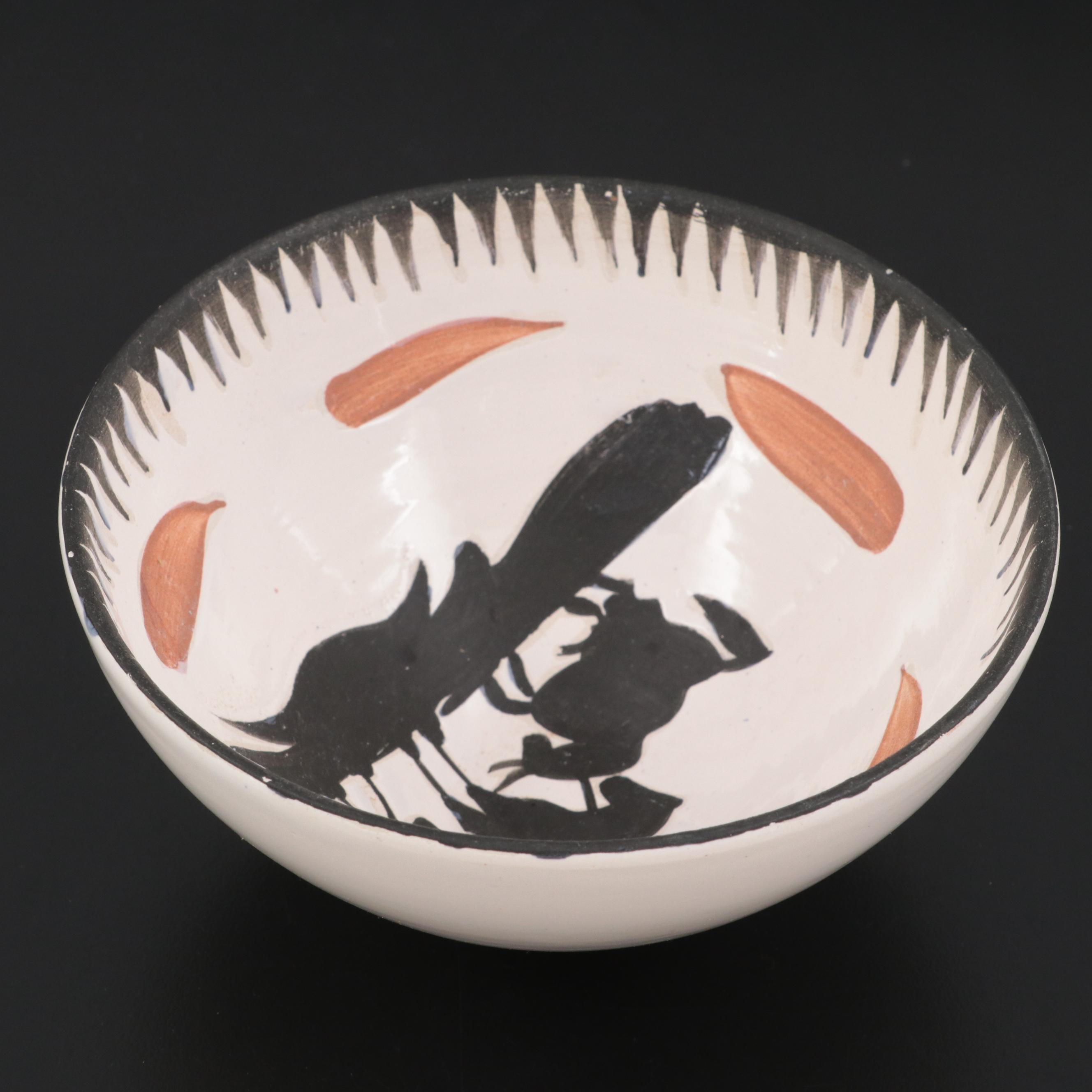 Pablo Picasso  Madoura "Picador" Earthenware Bowl, Circa 1955