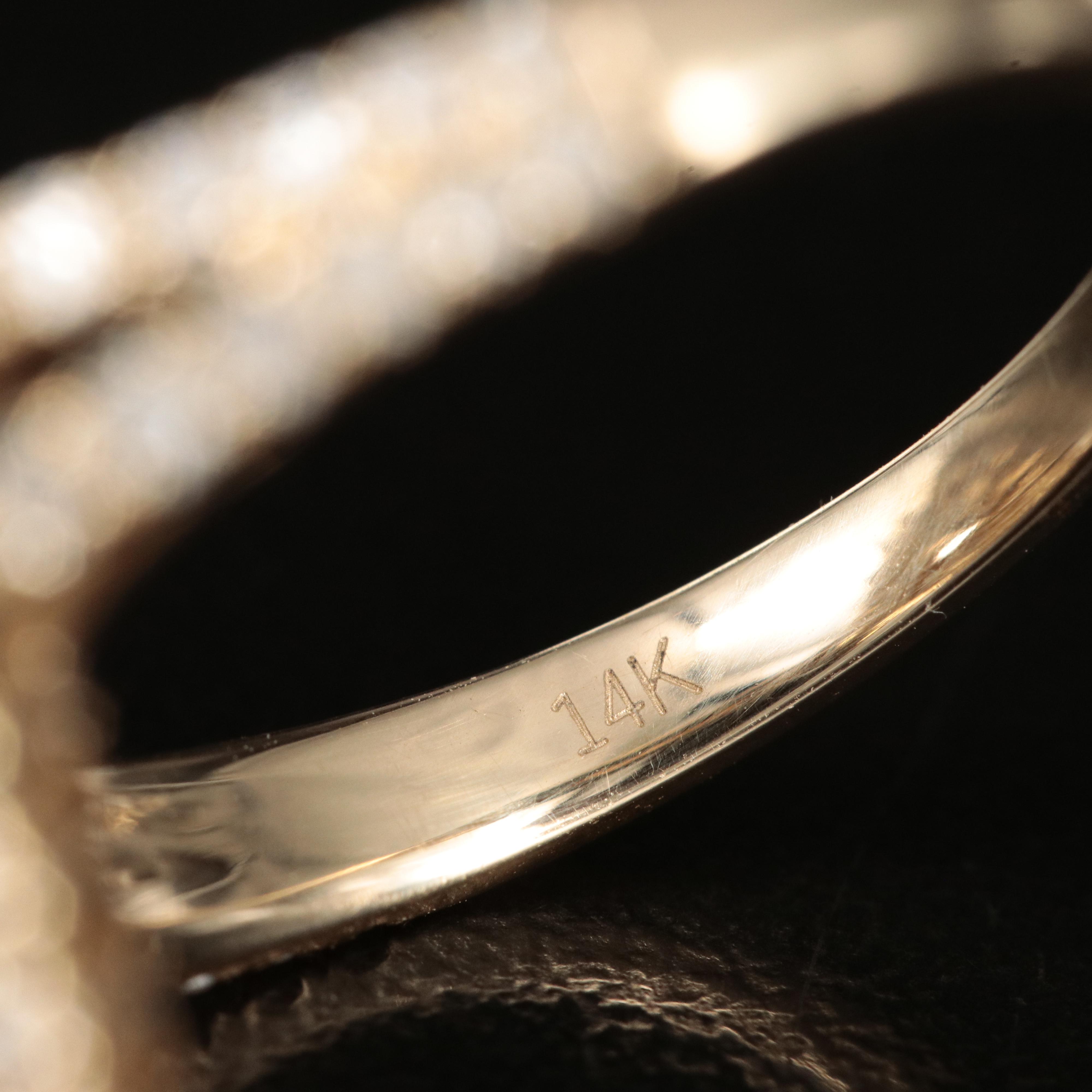 14K 2.00 CT Emerald and 1.61 CTW Diamond Teardrop Ring