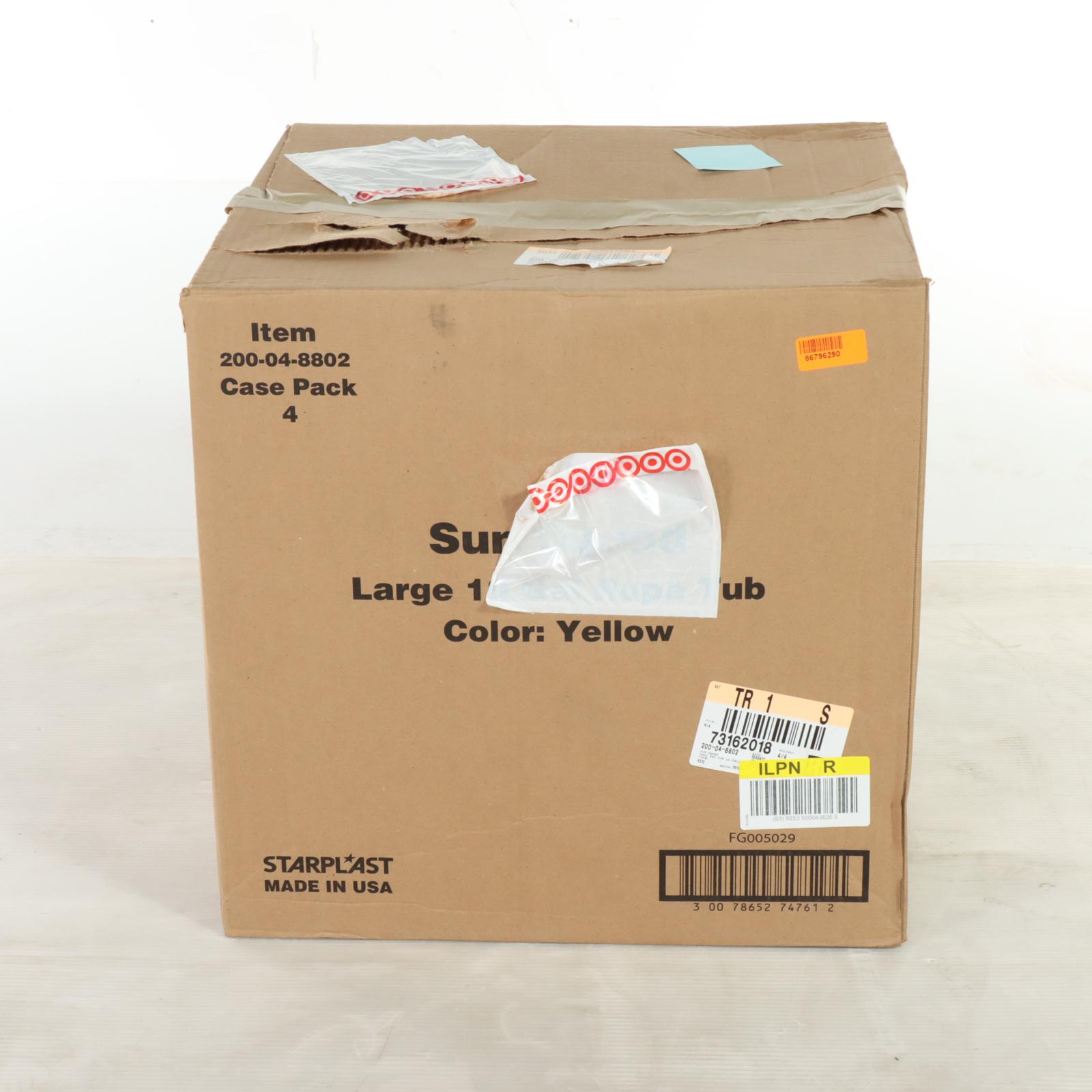 Sun Squad 18-Gallon Yellow Plastic Beverage Tub With Rope Handle