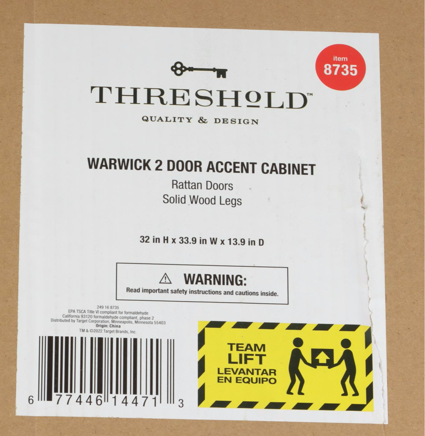 Threshold Warwick Two-Door Accent Cabinet