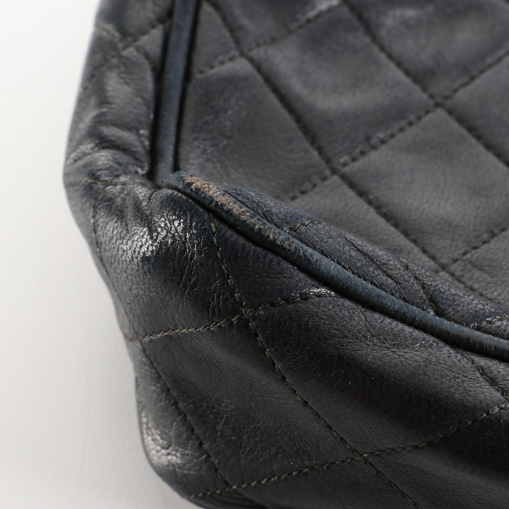 Chanel CC Shoulder Bag in Diamond-Quilt Lambskin Leather with Tassel