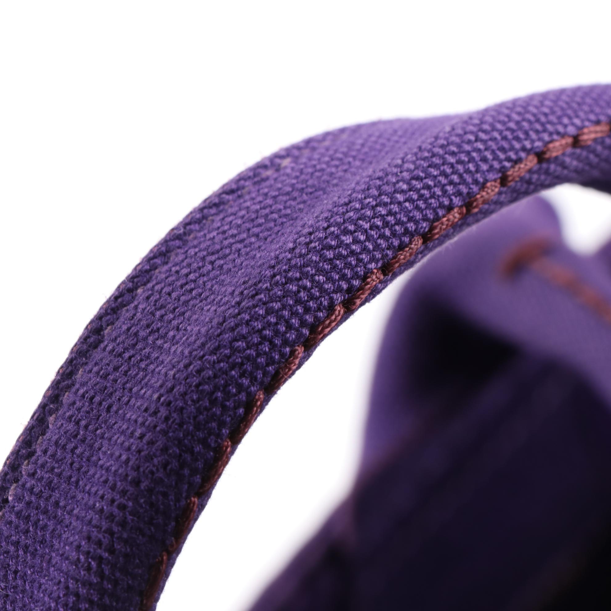 Prada Large Canapa Two-Way Tote Bag in Purple Canvas