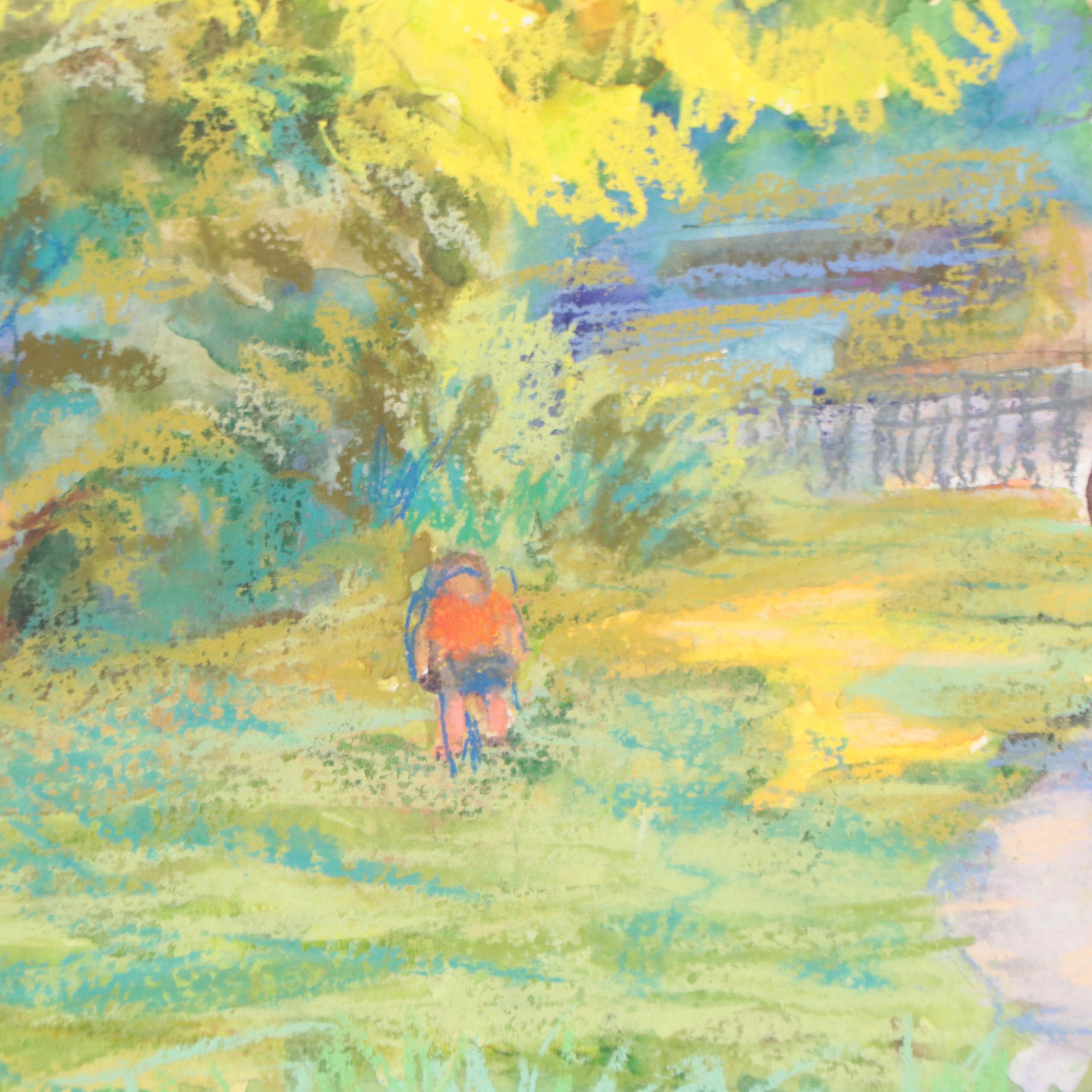 Marina Mozhayeva Landscape Pastel Drawing, 21st Century