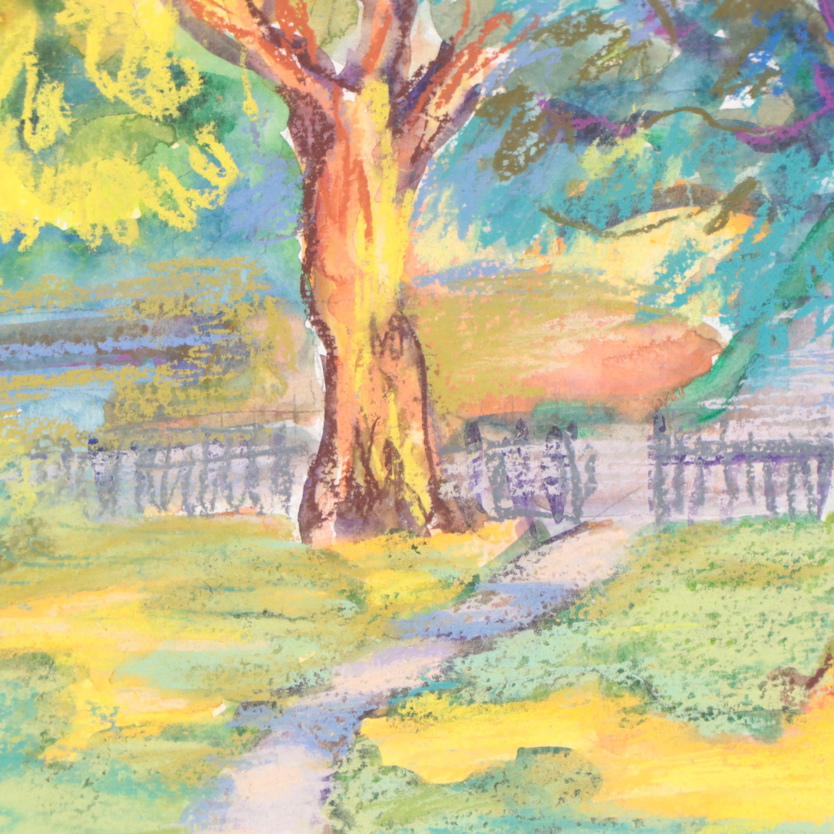 Marina Mozhayeva Landscape Pastel Drawing, 21st Century