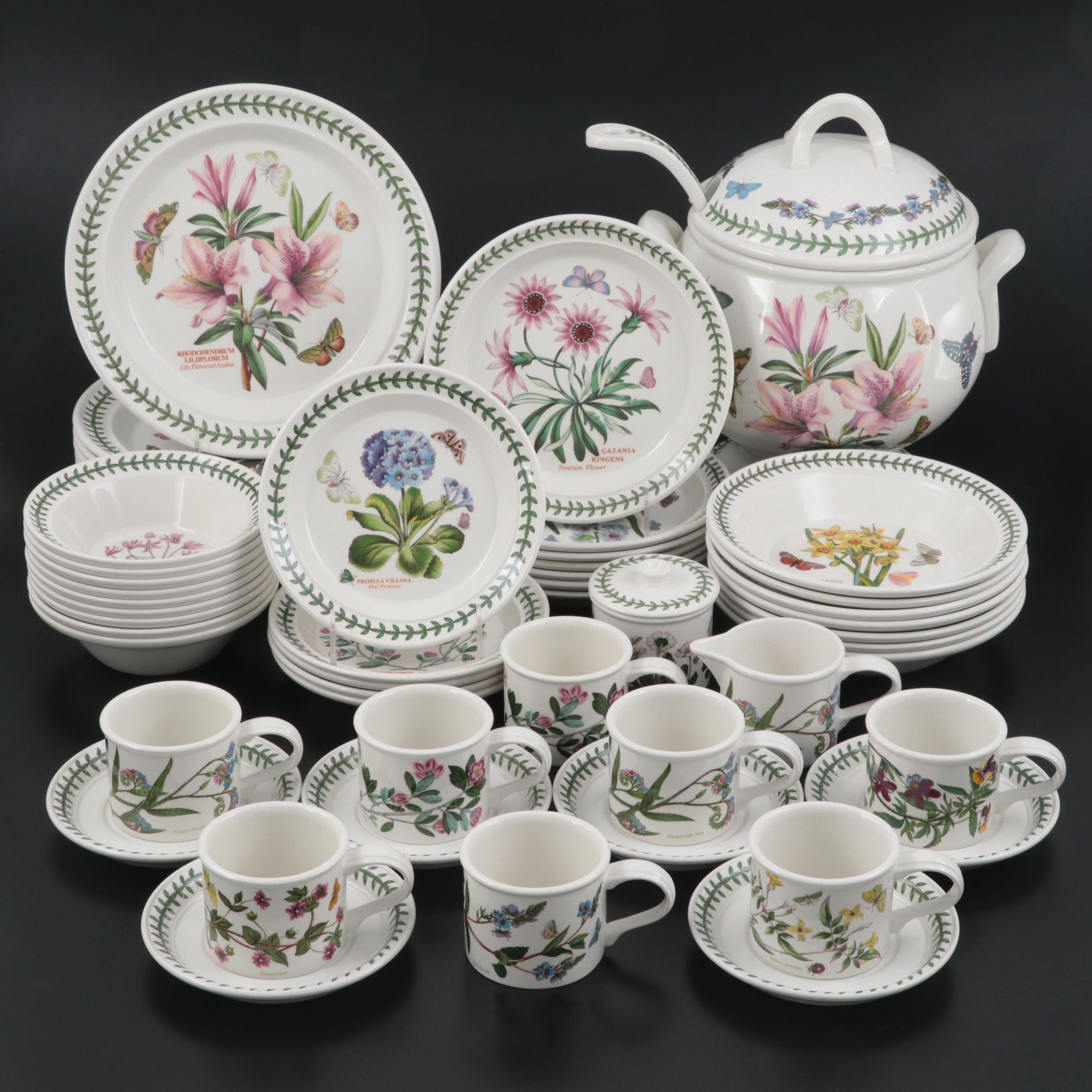 Portmeirion "The Botanic Garden" Ceramic Dinnerware and Footed Tureen