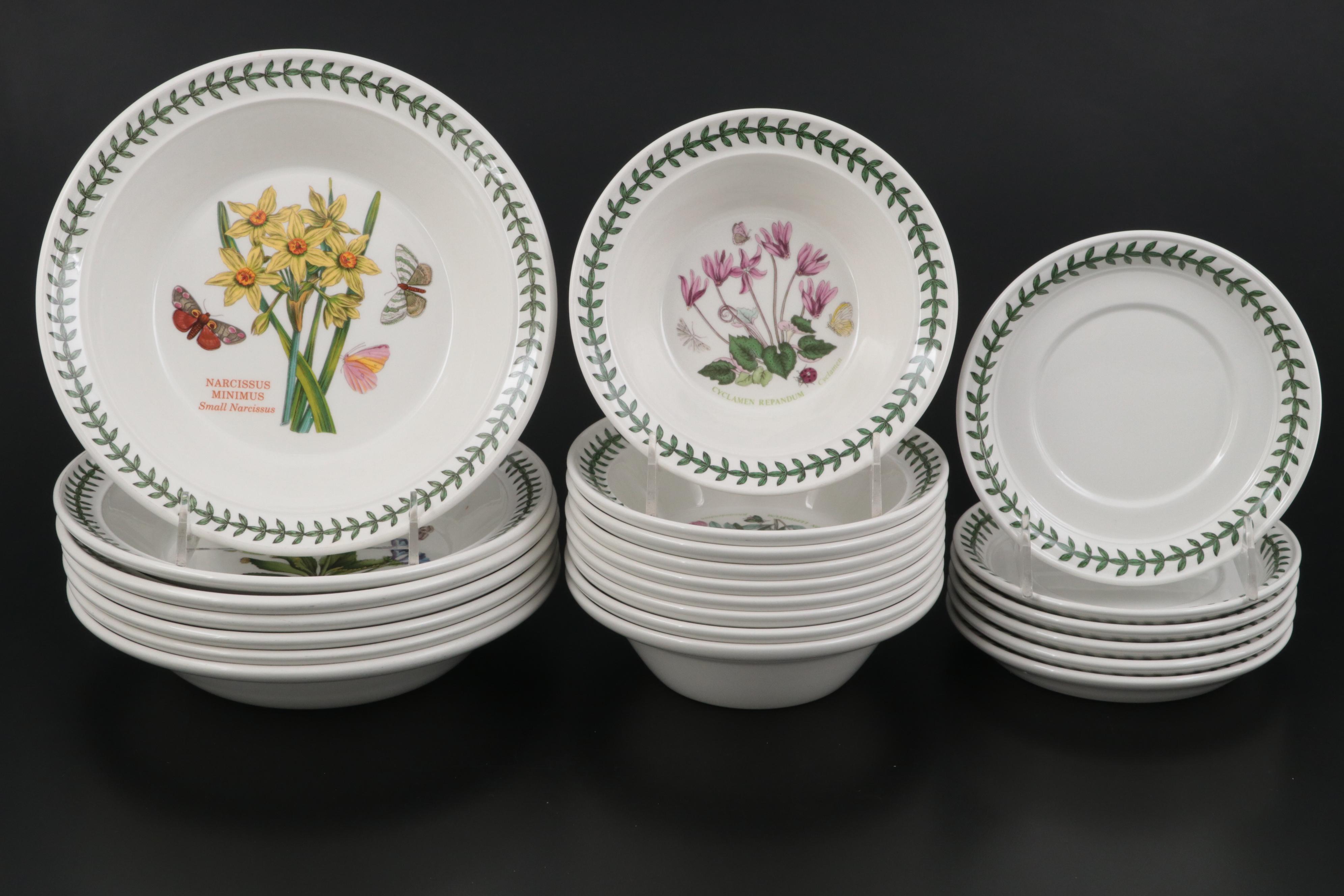 Portmeirion "The Botanic Garden" Ceramic Dinnerware and Footed Tureen