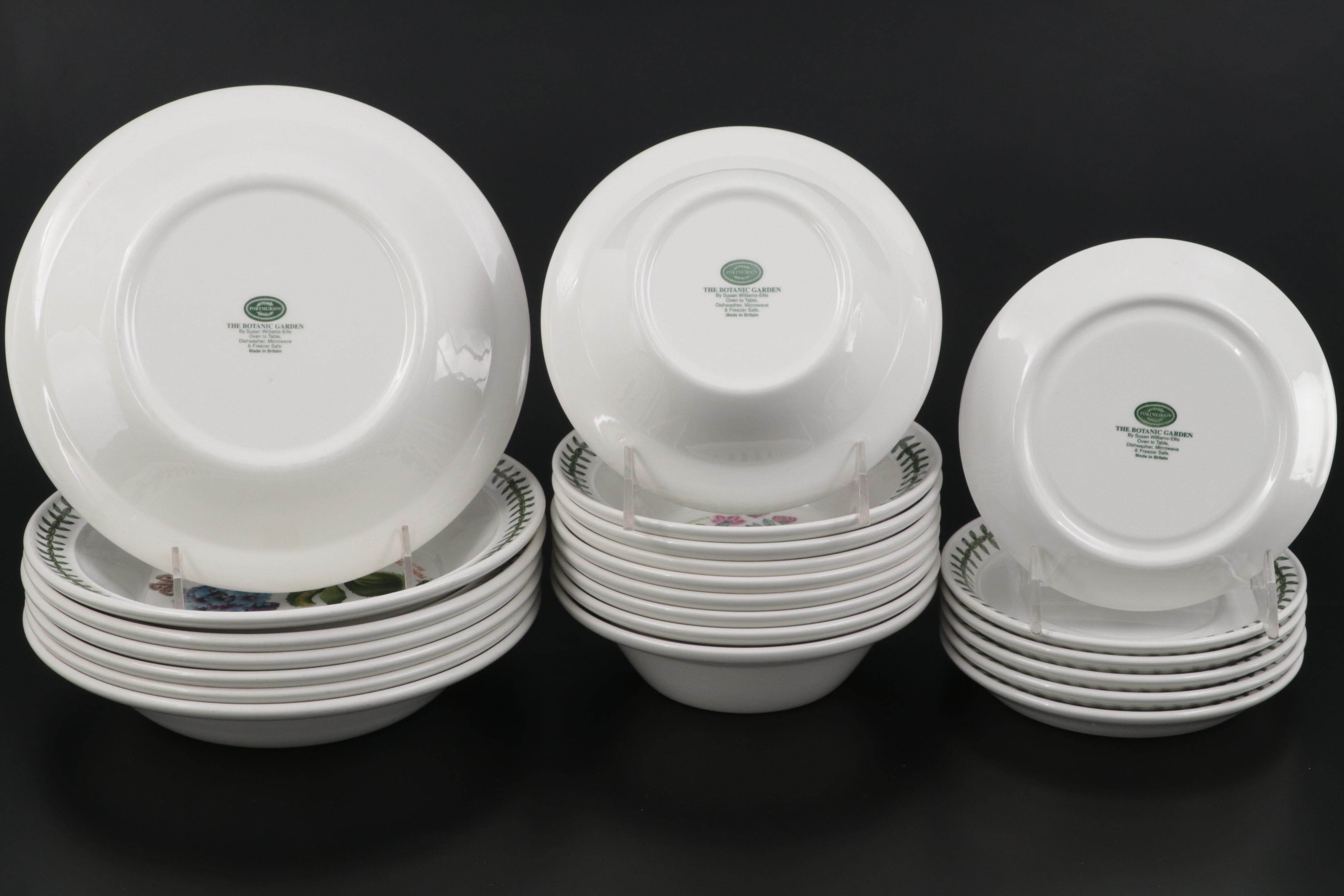 Portmeirion "The Botanic Garden" Ceramic Dinnerware and Footed Tureen