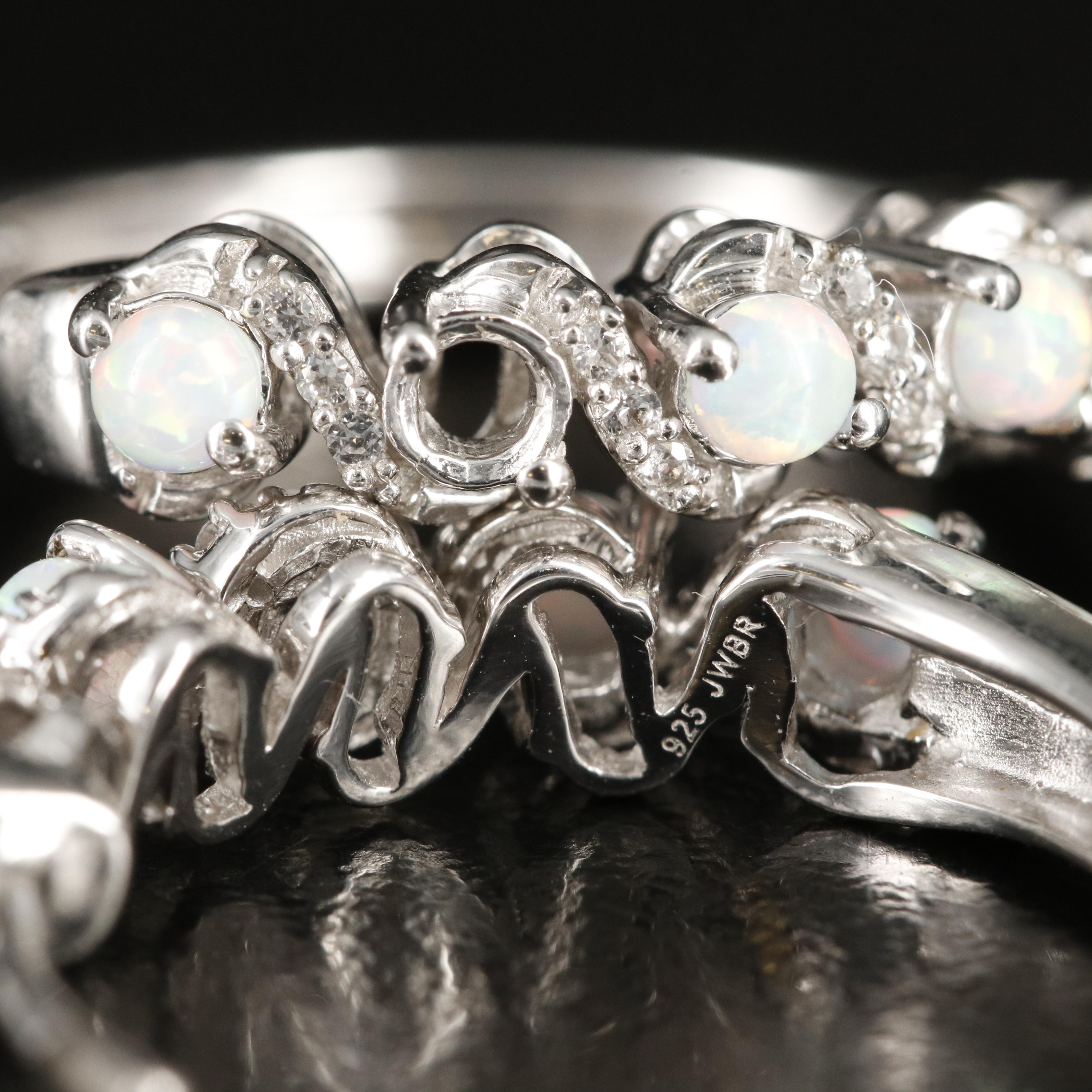 Sterling Sapphire Hoop Earrings