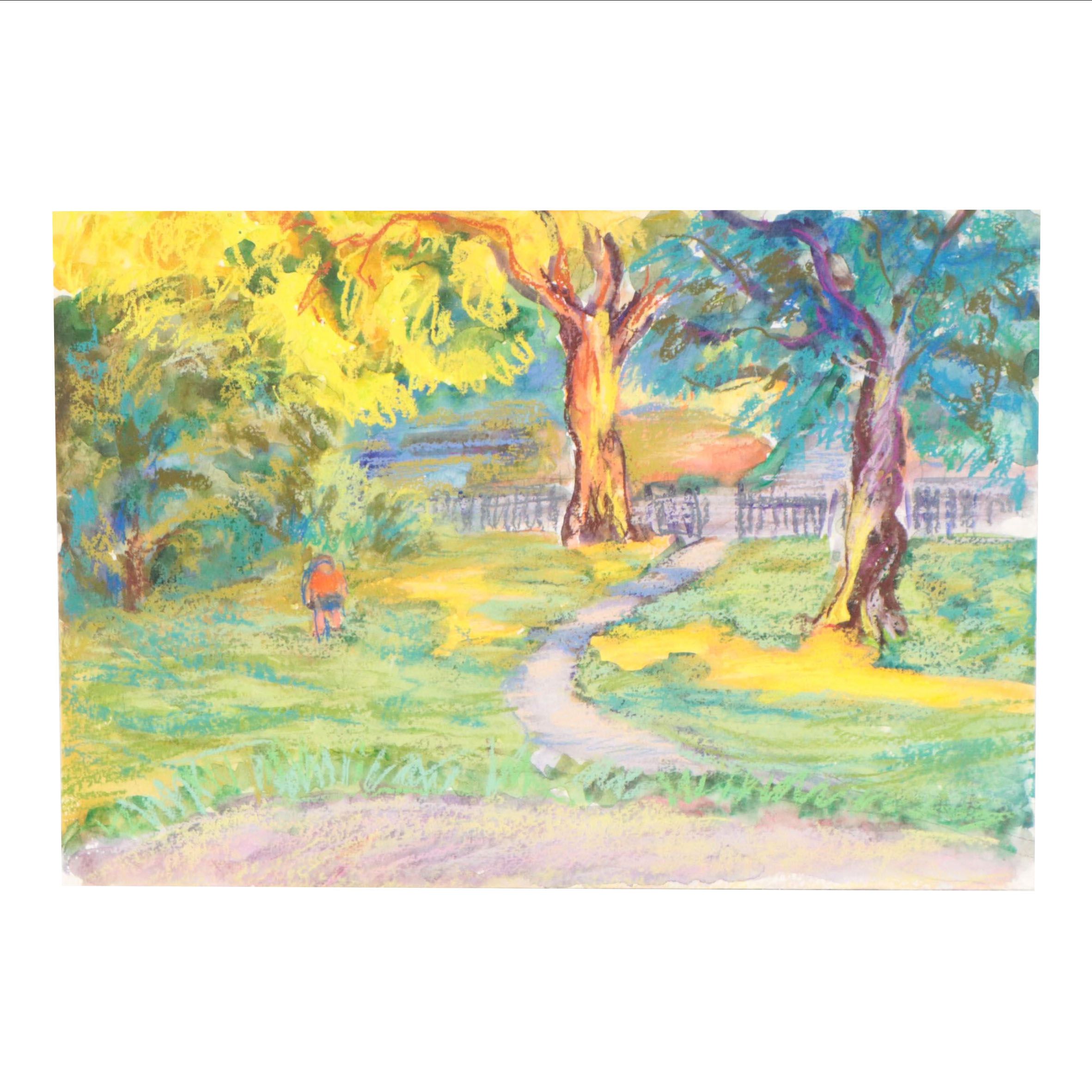 Marina Mozhayeva Landscape Pastel Drawing, 21st Century