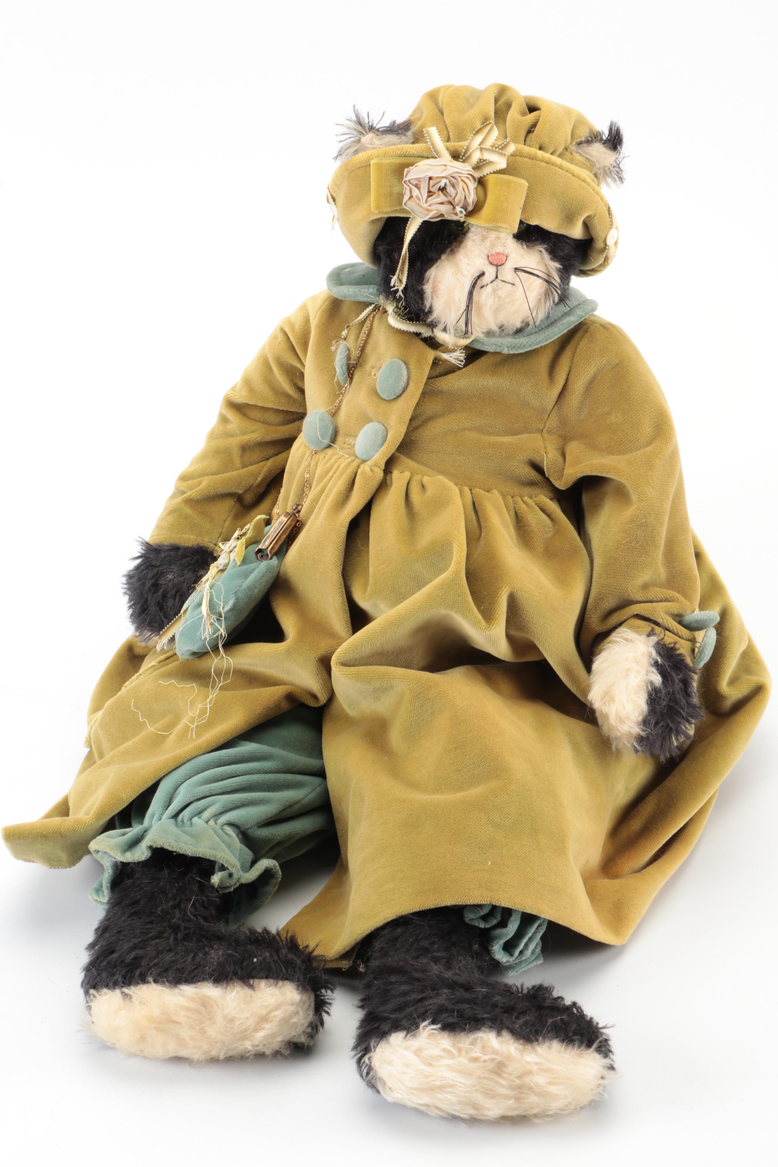 Charleen Kinser Designs Stuffed "Wee Tad" Bear with Other Stuffed Animals