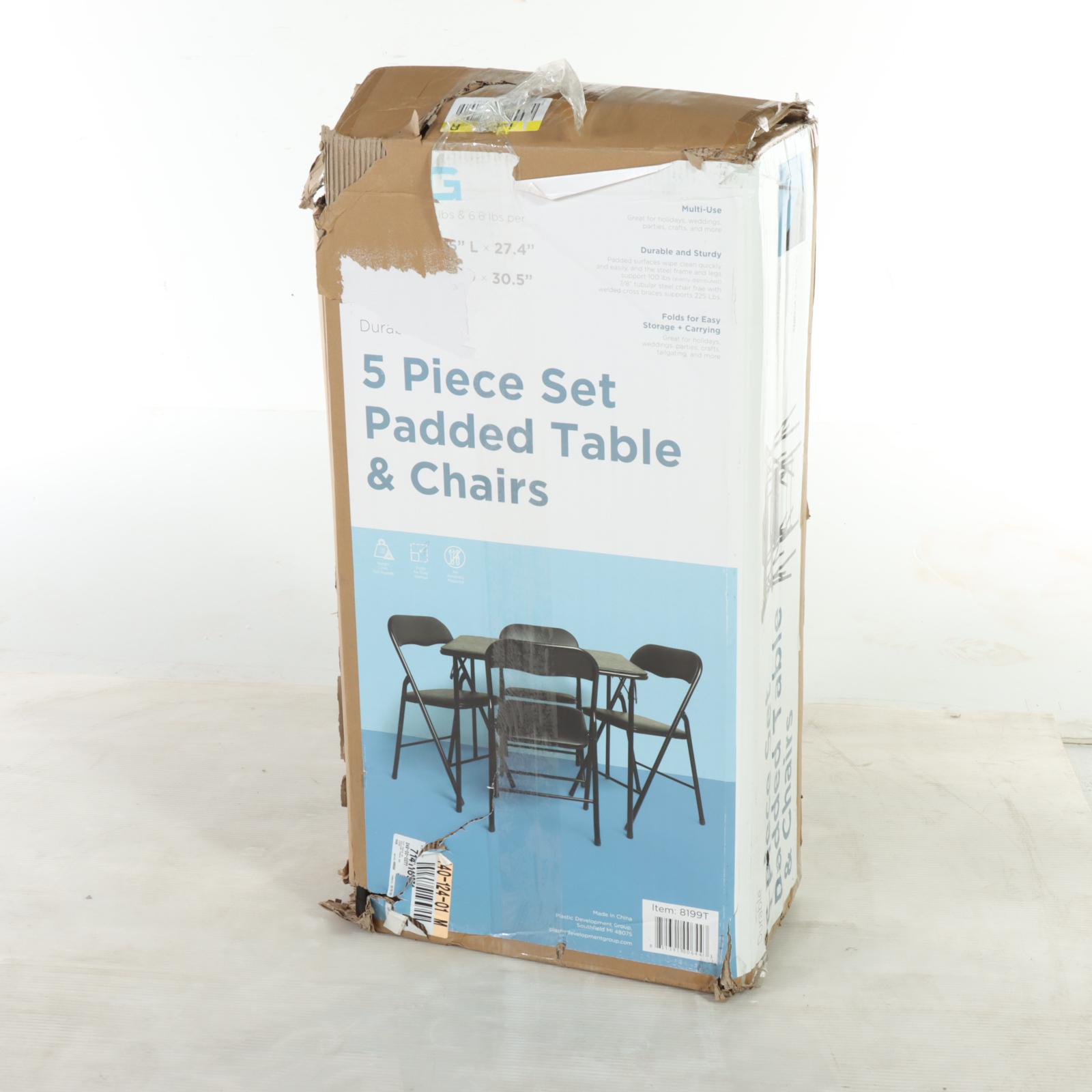 Five Piece Folding Card Table Set