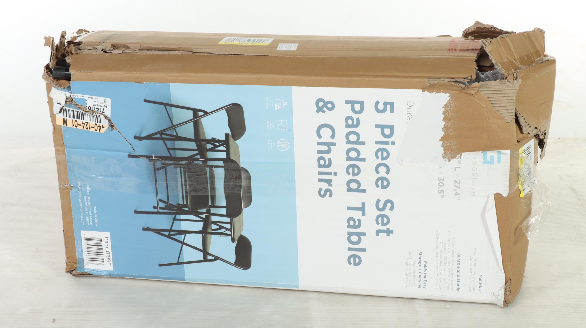 Five Piece Folding Card Table Set