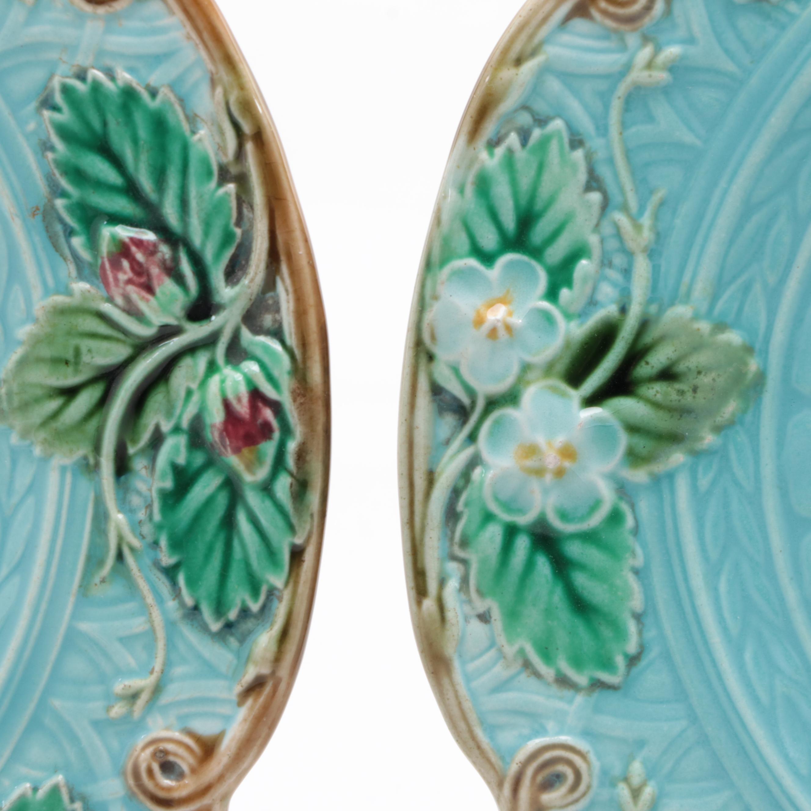 Griffin, Smith & Hill with Other French Earthenware Majolica Plates