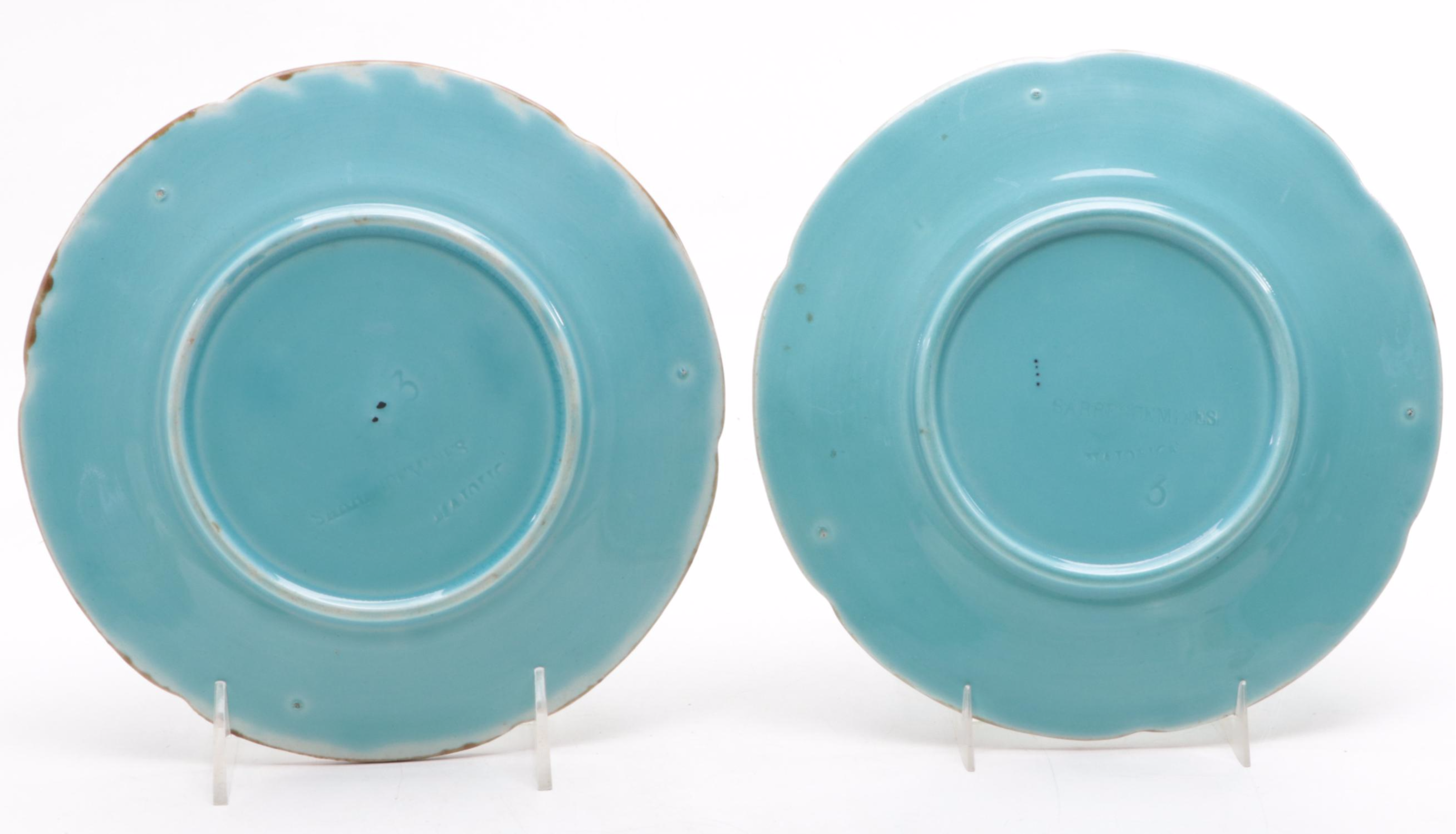 Griffin, Smith & Hill with Other French Earthenware Majolica Plates