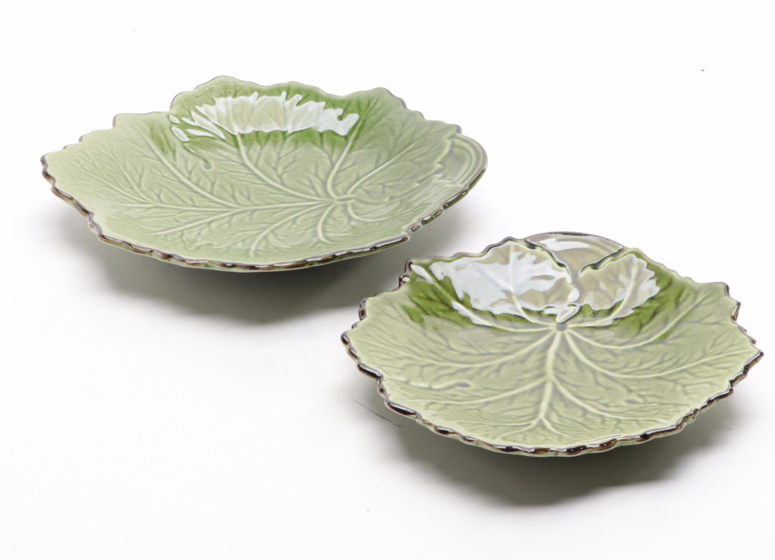 Griffin, Smith & Hill with Other French Earthenware Majolica Plates