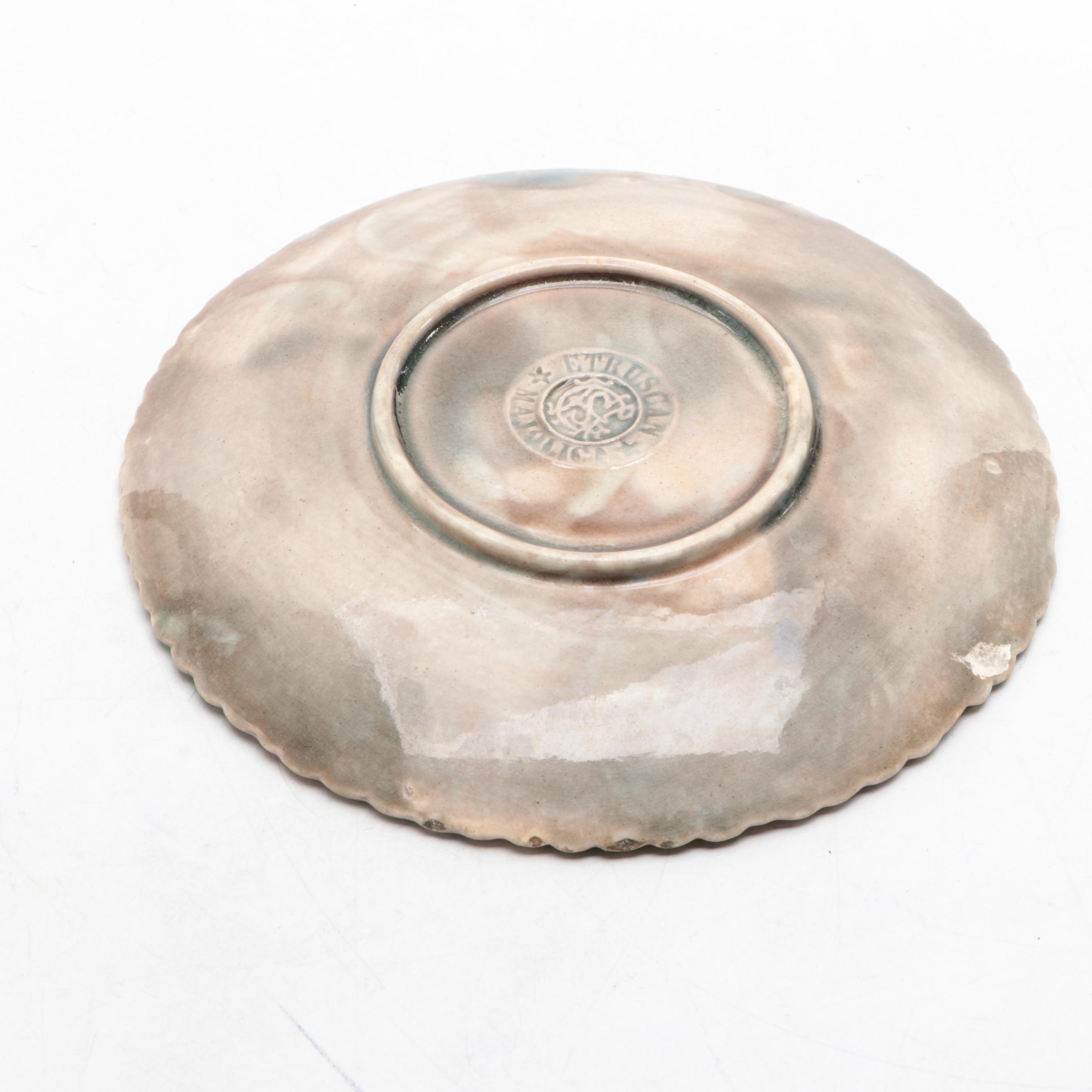 Griffin, Smith & Hill with Other French Earthenware Majolica Plates